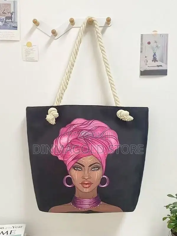 Maxi Big Facial Character Design Tote Bag