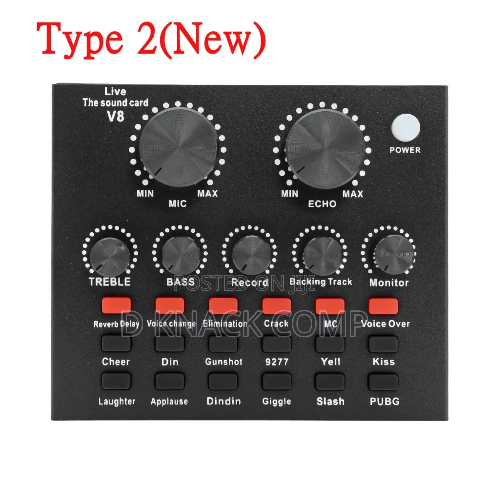 V8 Audio Usb Extemal Sound Card Live Show Soundcard