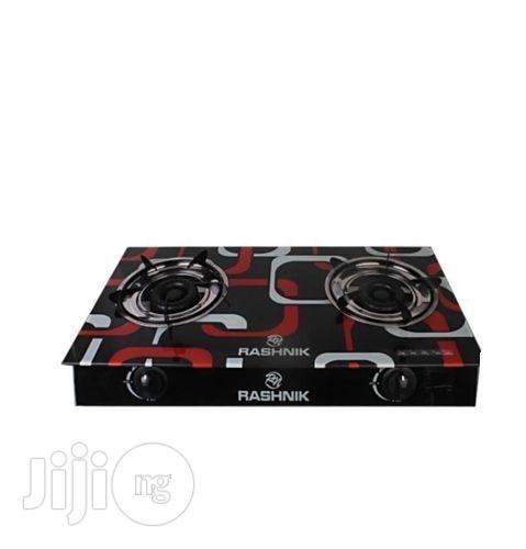 Rashnik Polished Glass Top Gas Saving Cooker With 2 Burners