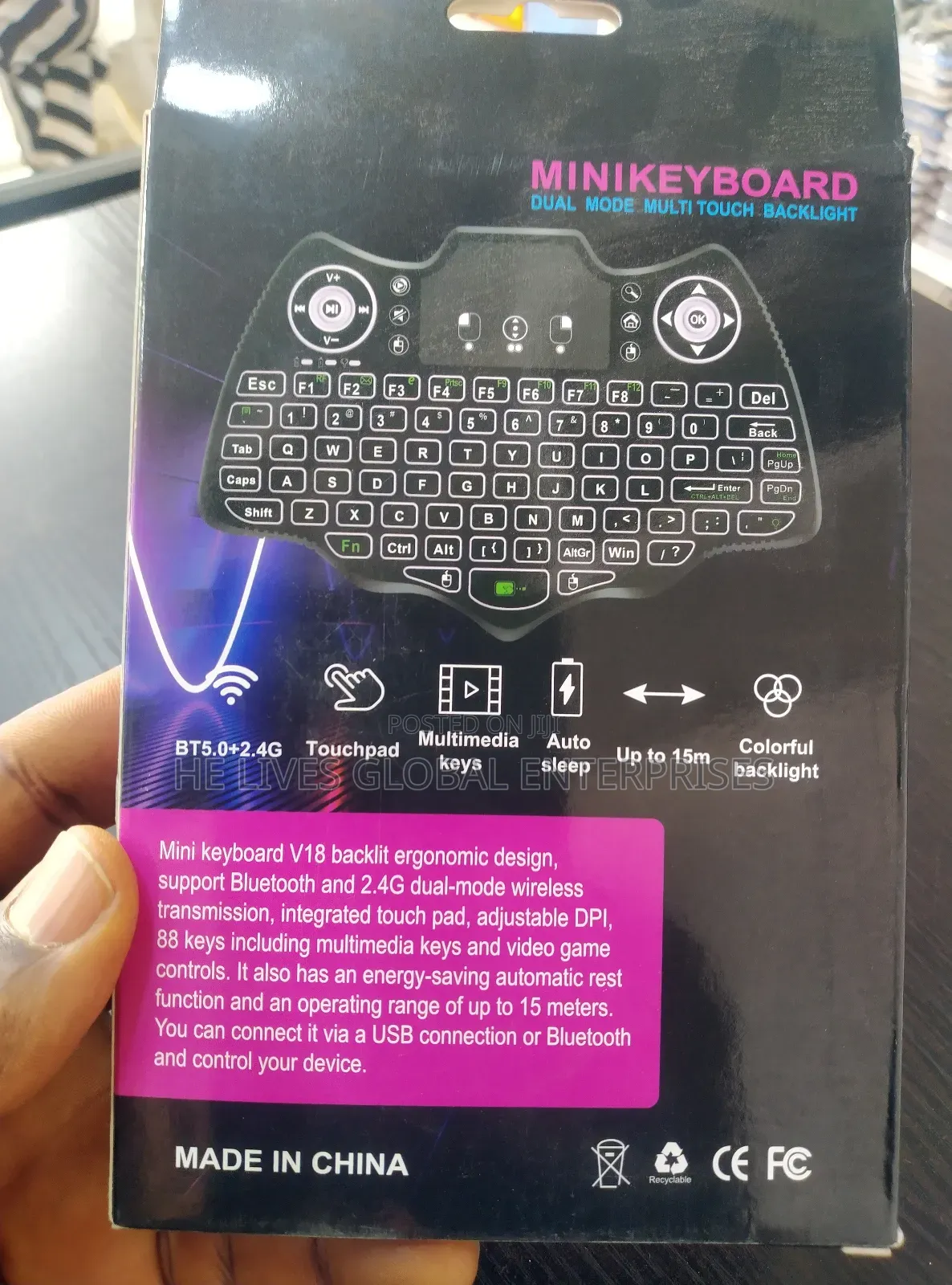 Gaming Keyboard With Backlight For Tv And Pc