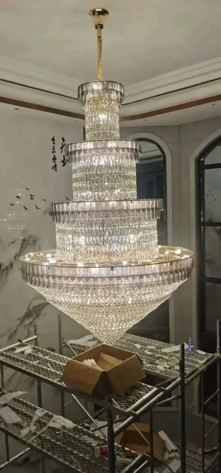 Big Hanging Crystal Chandelier Light 1200mm