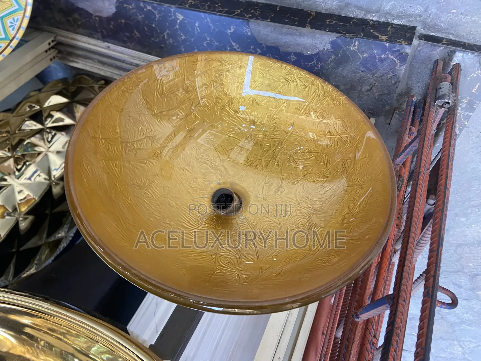 Golden Countertop Basin