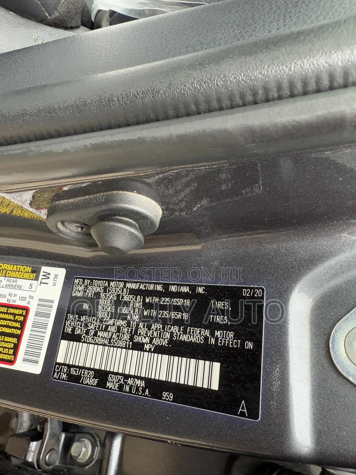 Toyota Highlander XLE AWD 2020 Gray