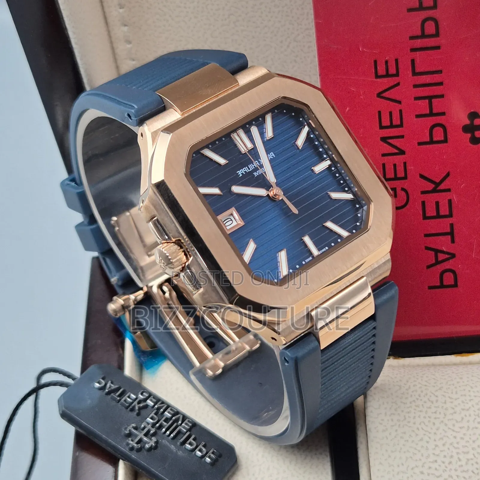Original Patek Philippe Rubber Blue Strap Watch