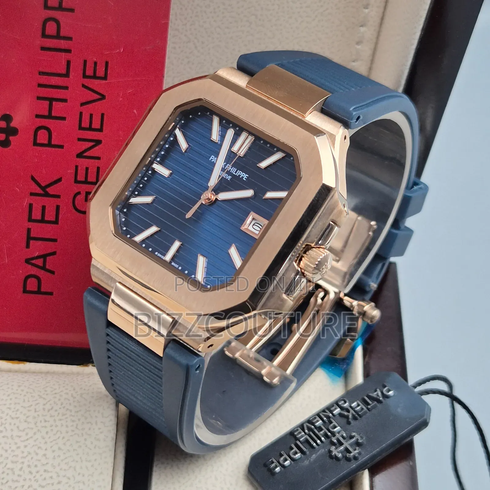 Original Patek Philippe Rubber Blue Strap Watch