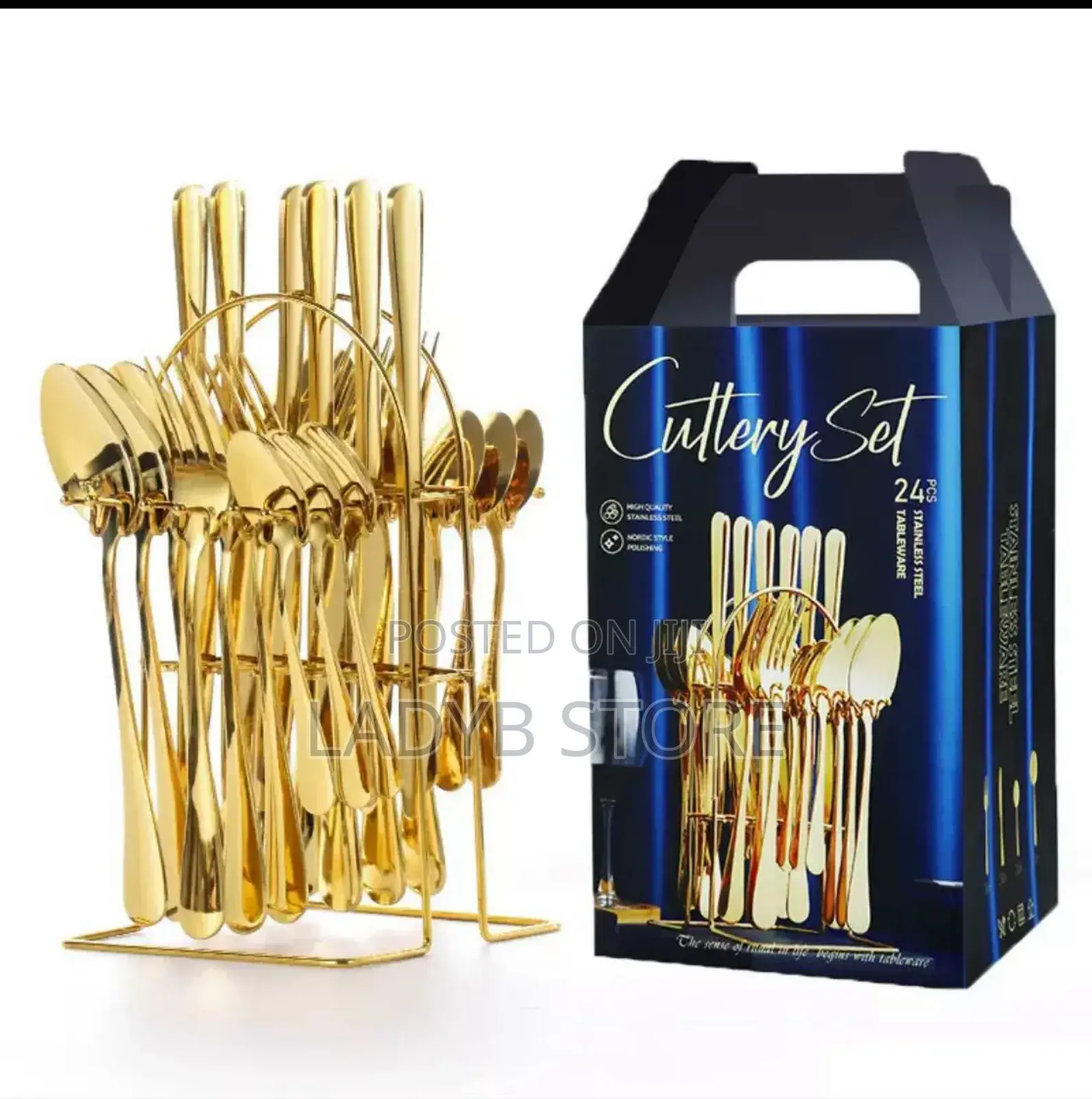 24pcs Curler Gold Spoon Set
