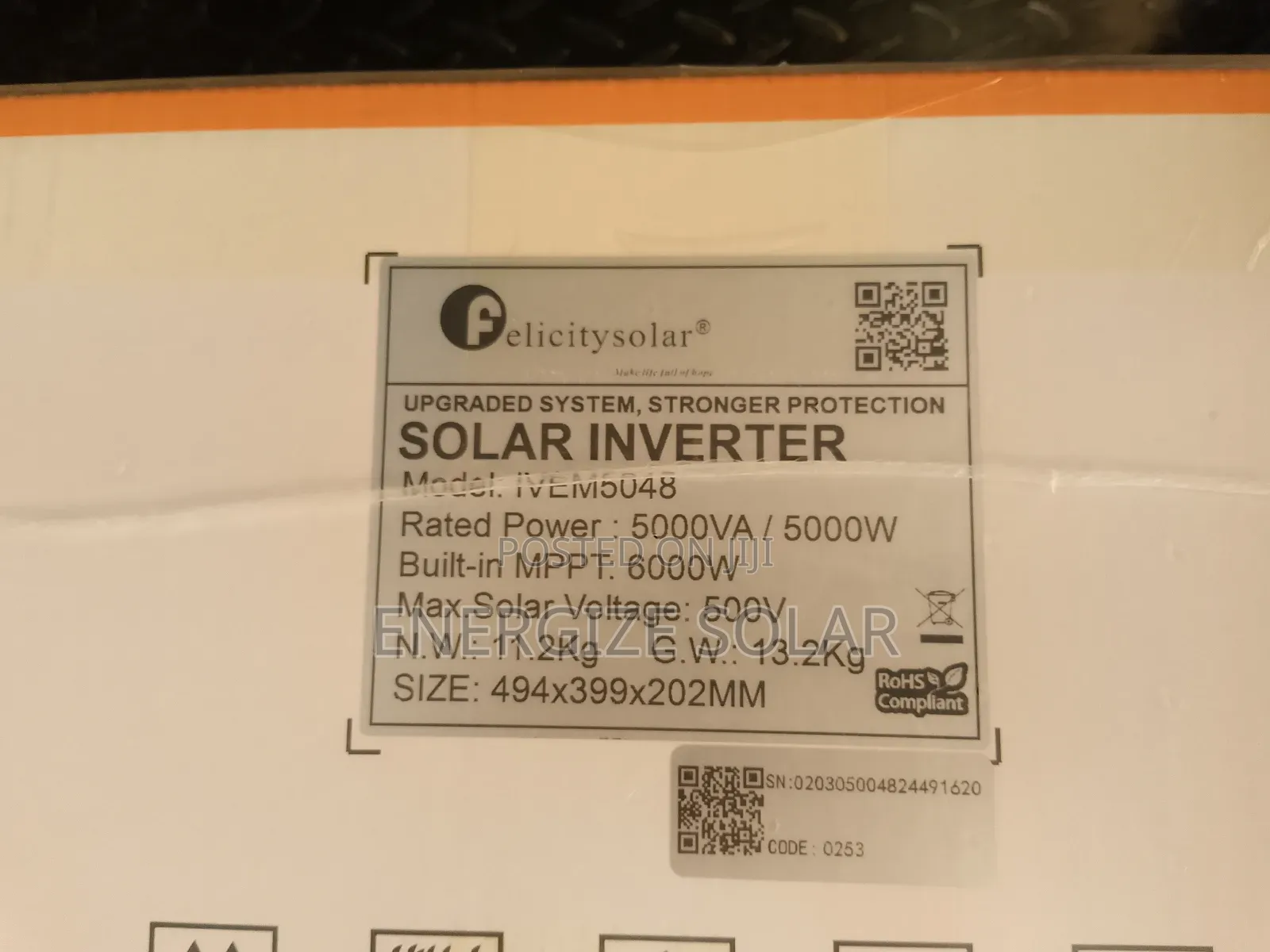 Felicity 5kva 48v Hybrid Inverter (Ivem)