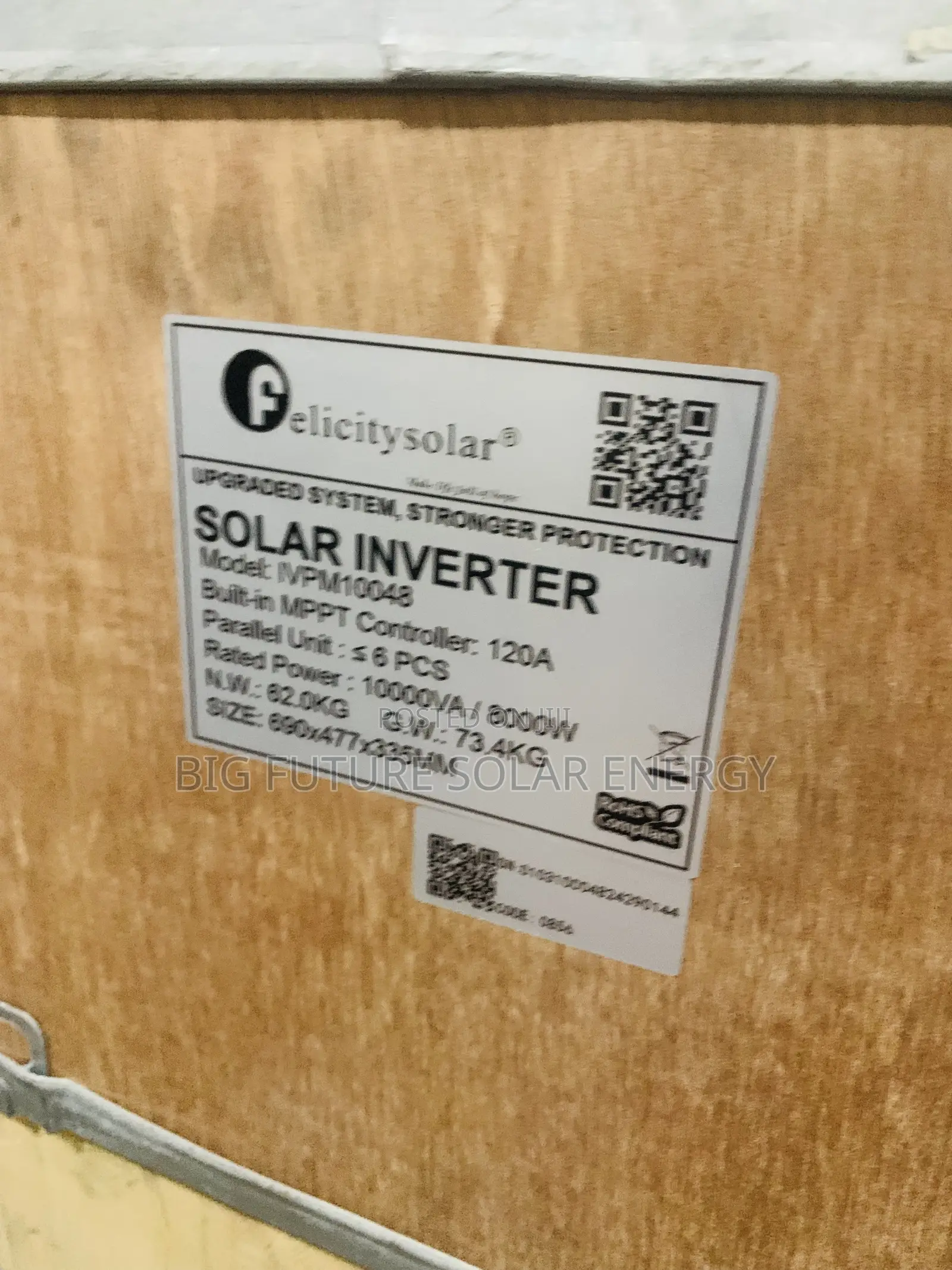 10kva Felicity Hybrid Solar Inverter 48v