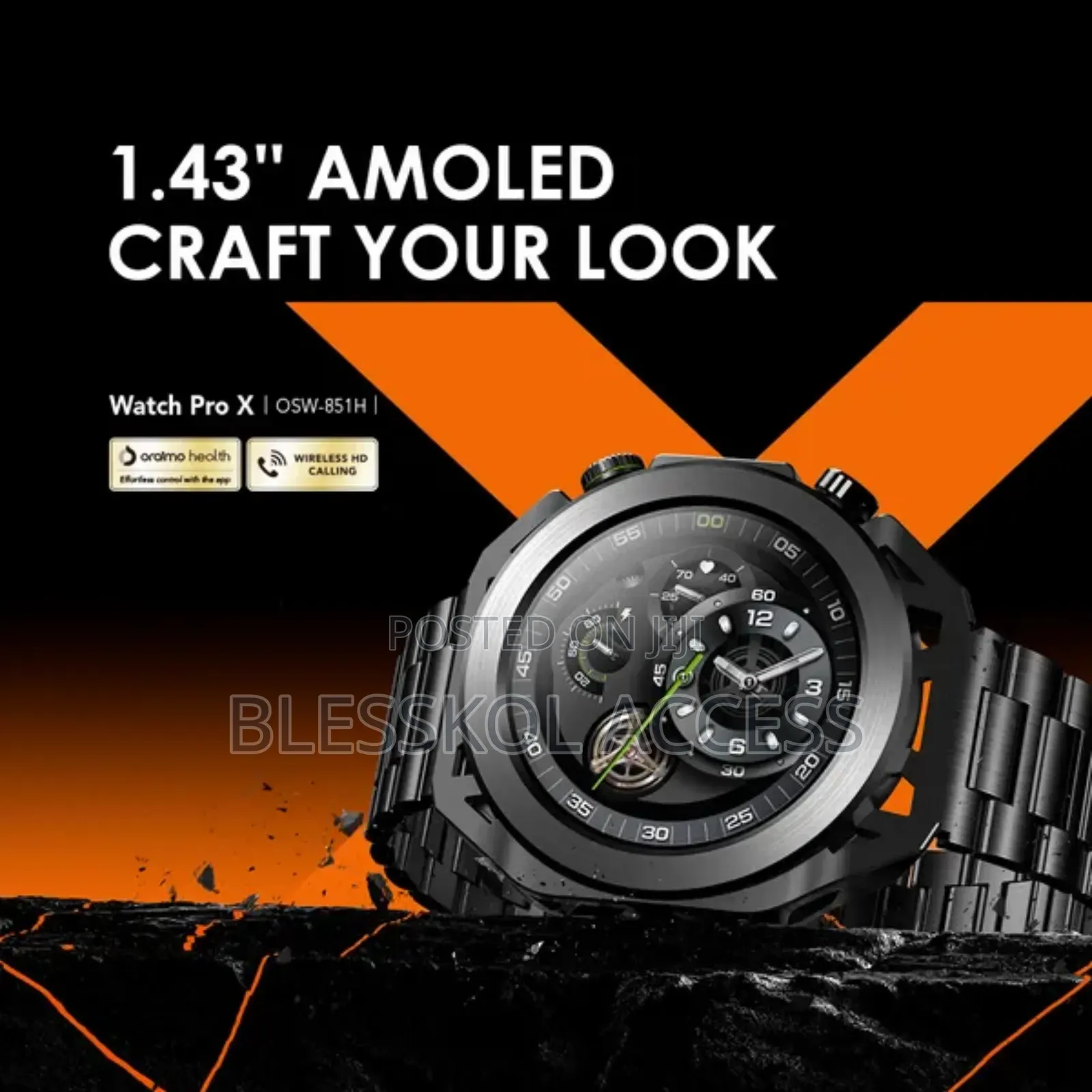 Oraimo Watch Pro X 1.43'' Amoled Ip68 Smart Watch