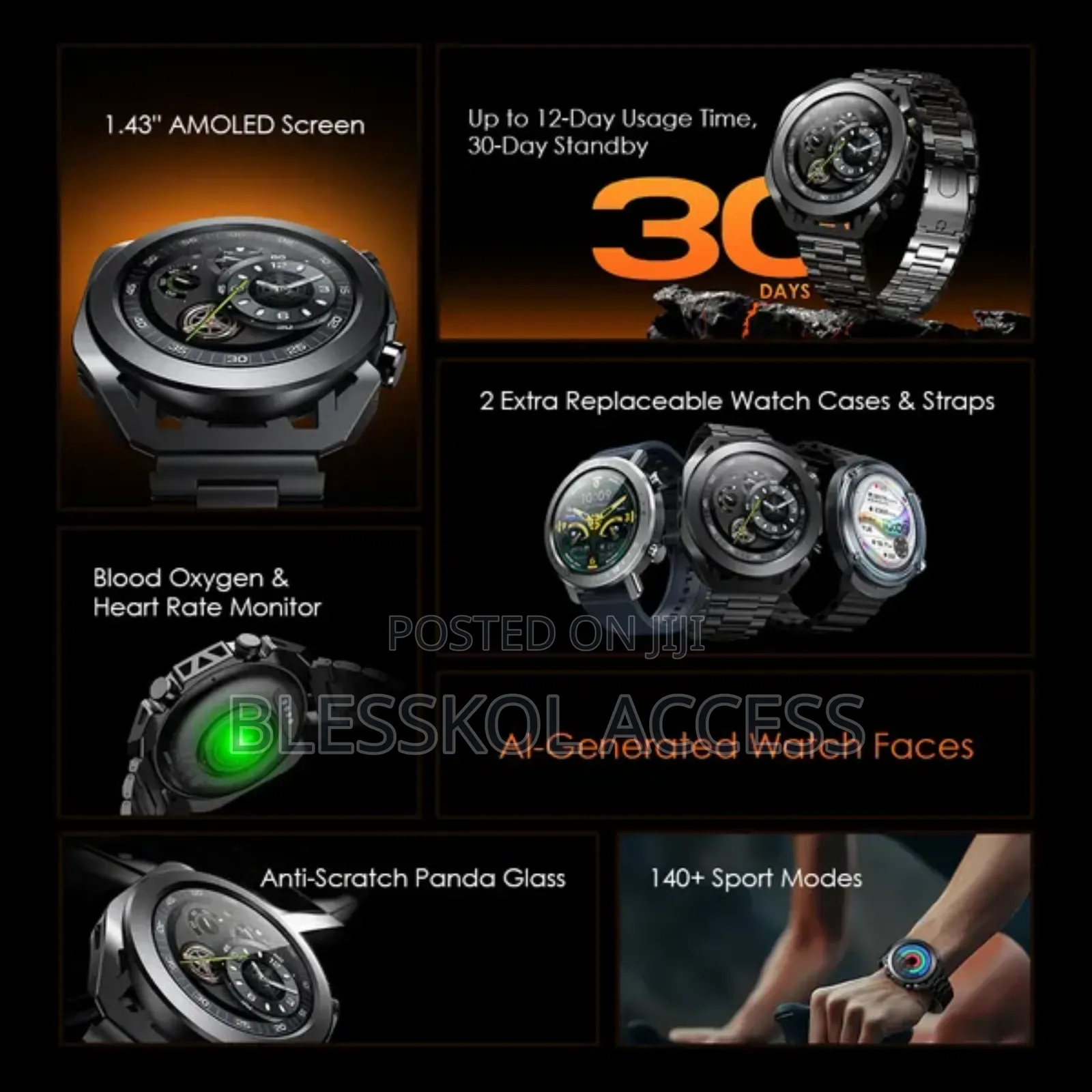 Oraimo Watch Pro X 1.43'' Amoled Ip68 Smart Watch