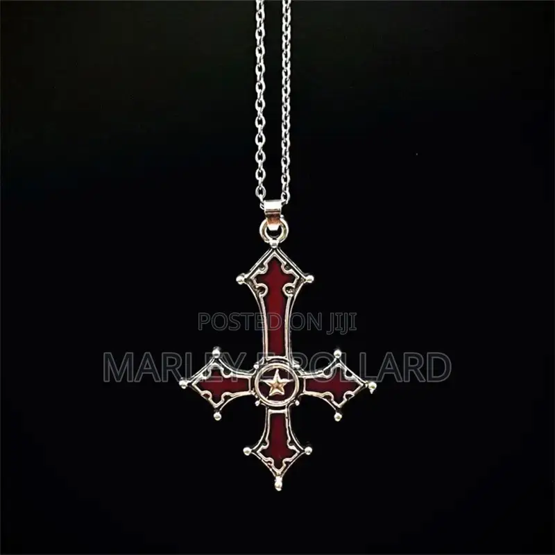 Punk Style Y2k Silver Cross Pendant Necklace Tennis