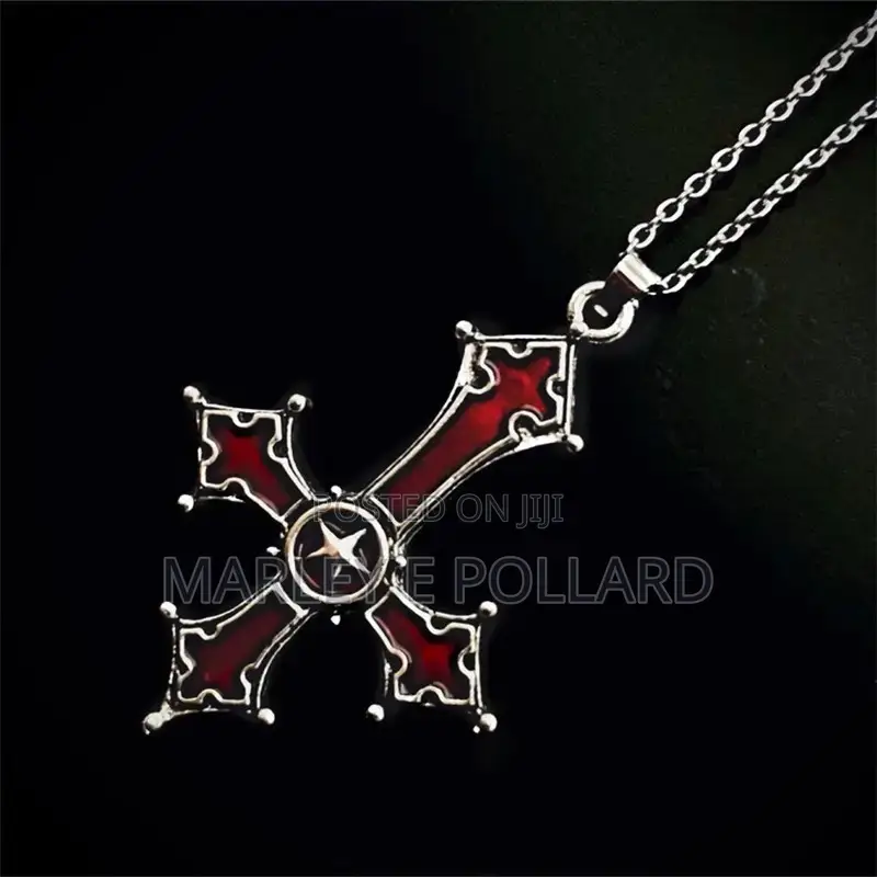 Punk Style Y2k Silver Cross Pendant Necklace Tennis