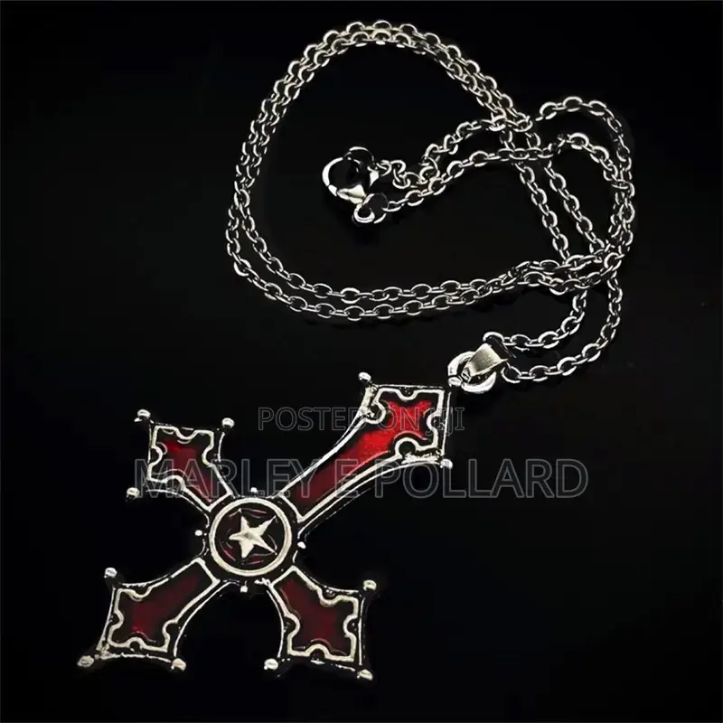 Punk Style Y2k Silver Cross Pendant Necklace Tennis
