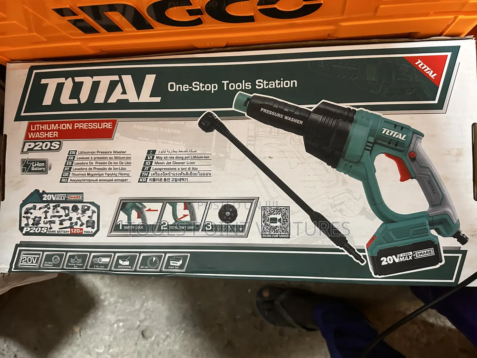 Total Lithium-Ion Pressure Washer P20s