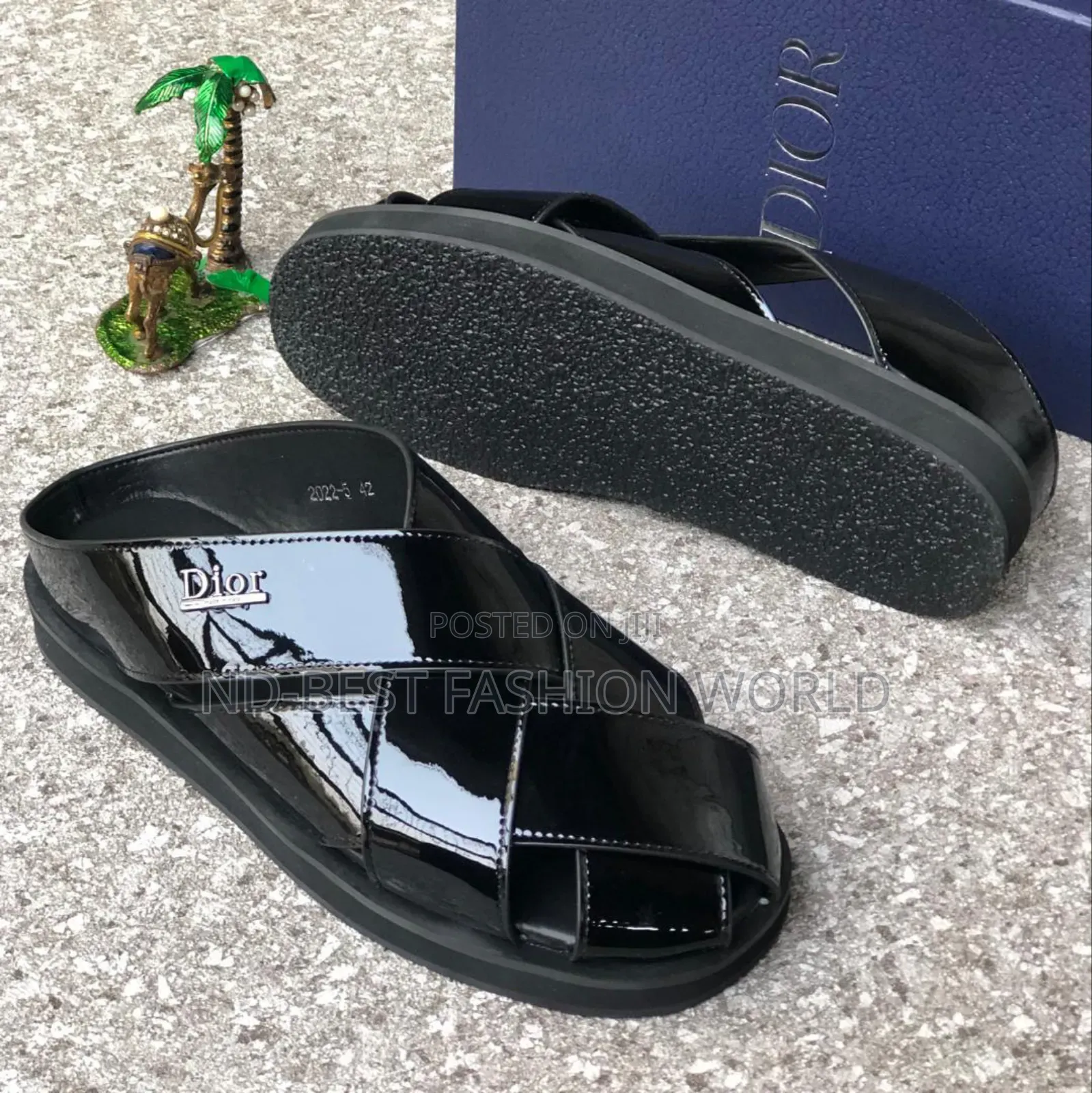 Quality Dior Leather Slippers