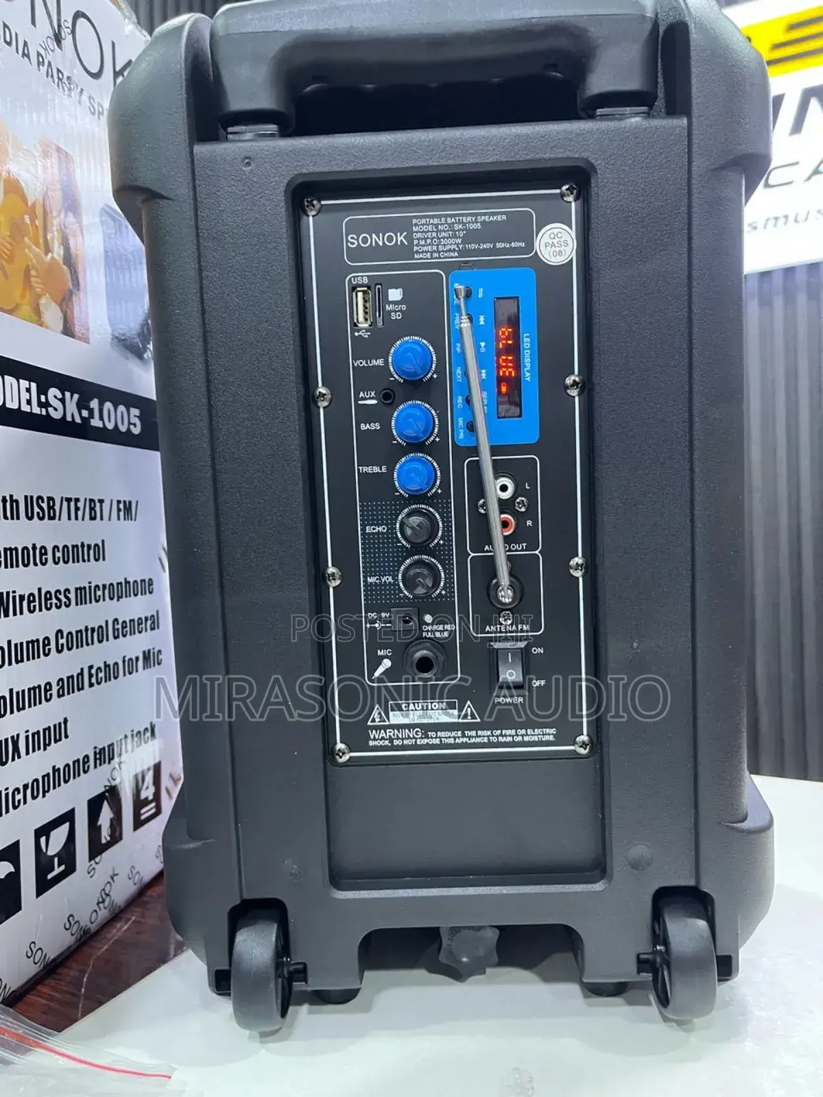 Sonok 10 Inches Two 2 Wireless Microphone Pa System