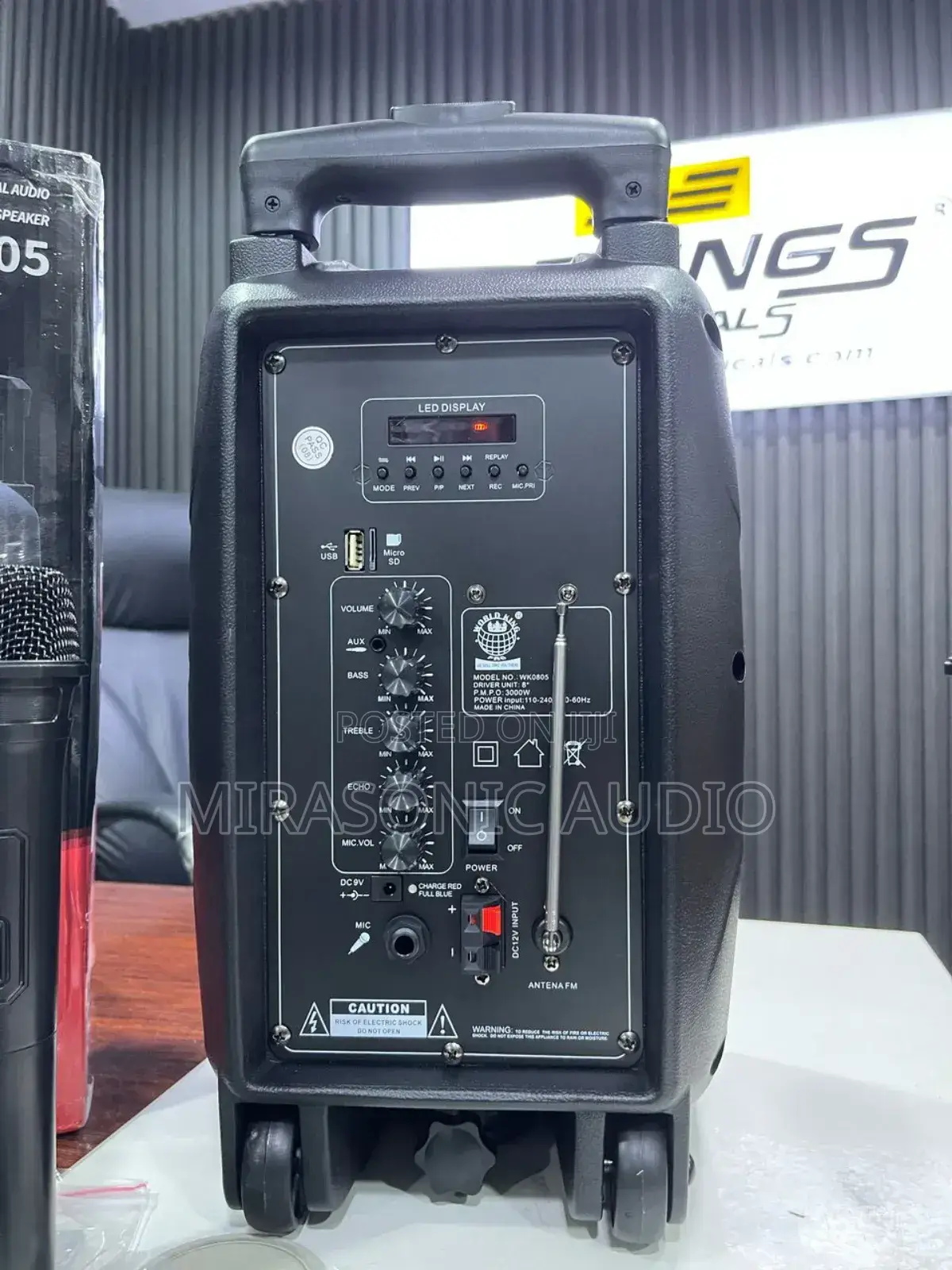 World King 8 Inches Rechargeable Wireless Pa System