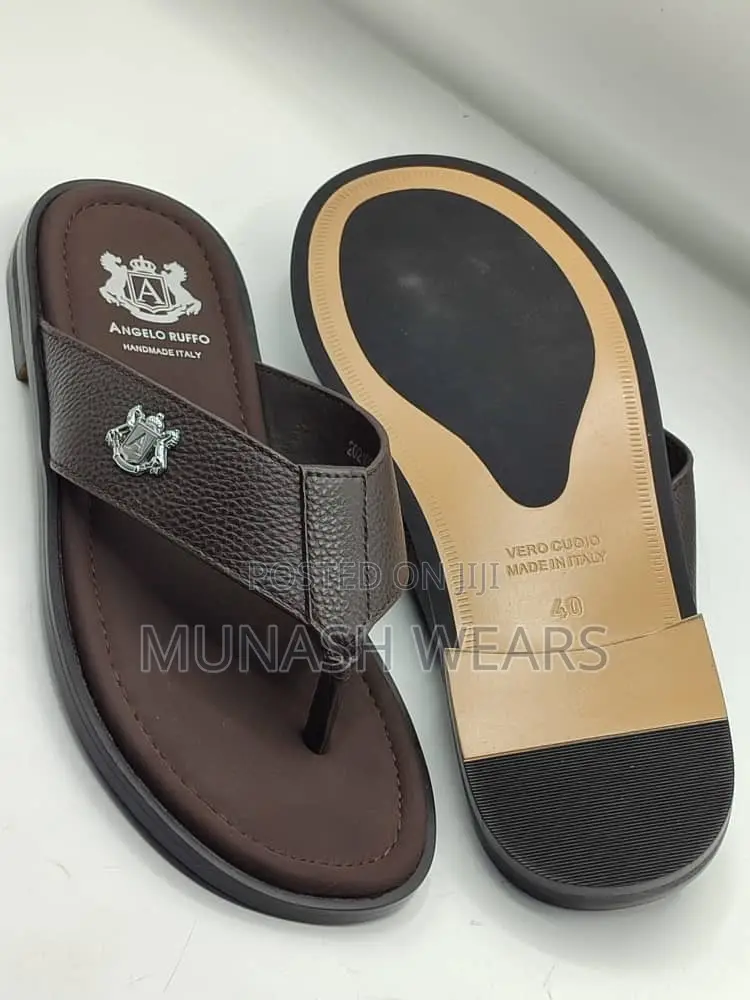 Italian Leather Slipers for Men 40-46,Nationwide Delivery