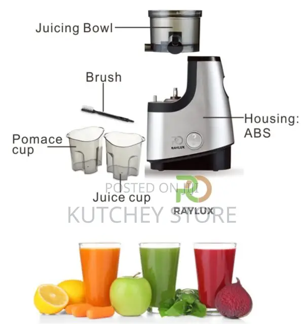 Raylux Cold-Press Slow-Masticating Juicer With Ac Motor