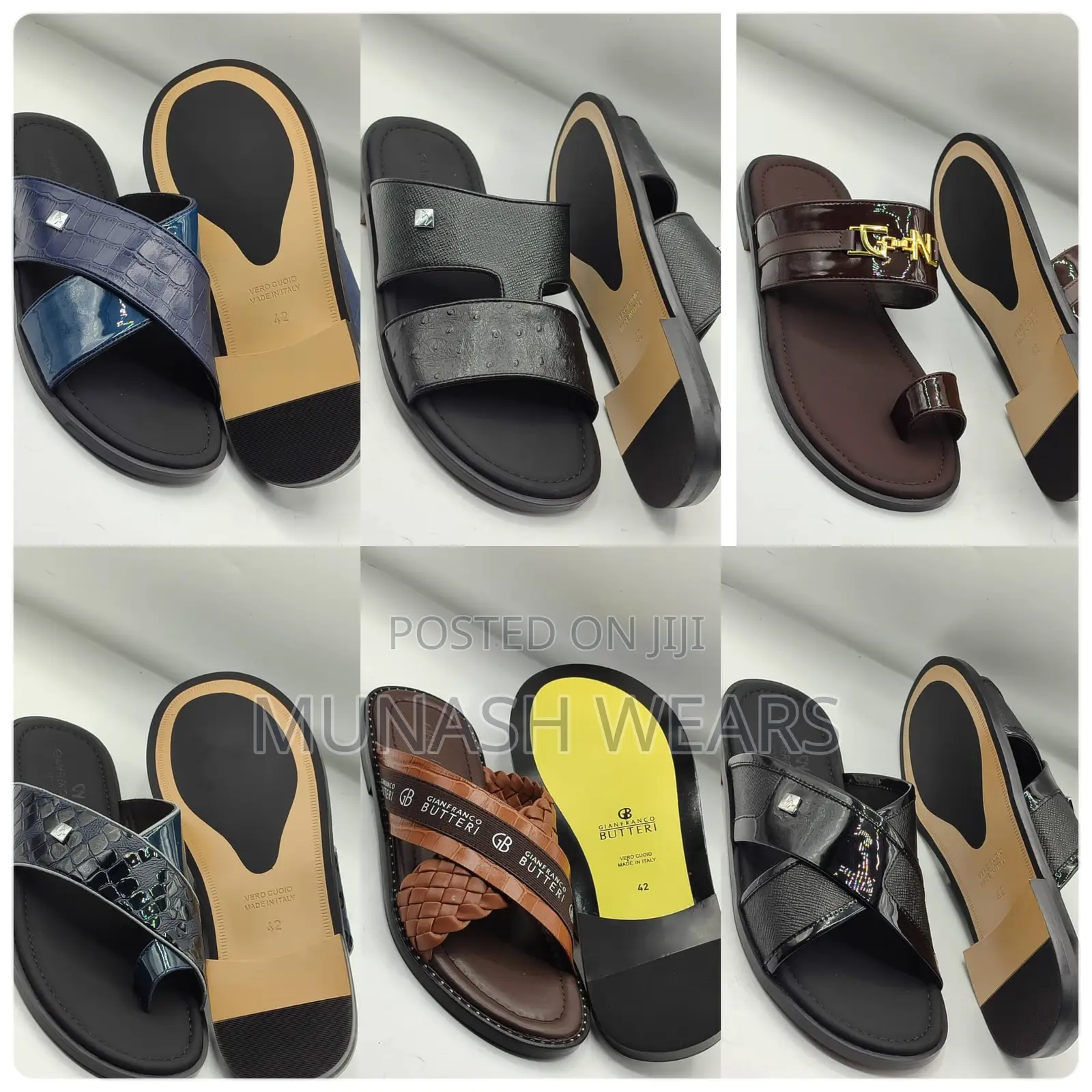 Italian Leather Slipers and Sandals