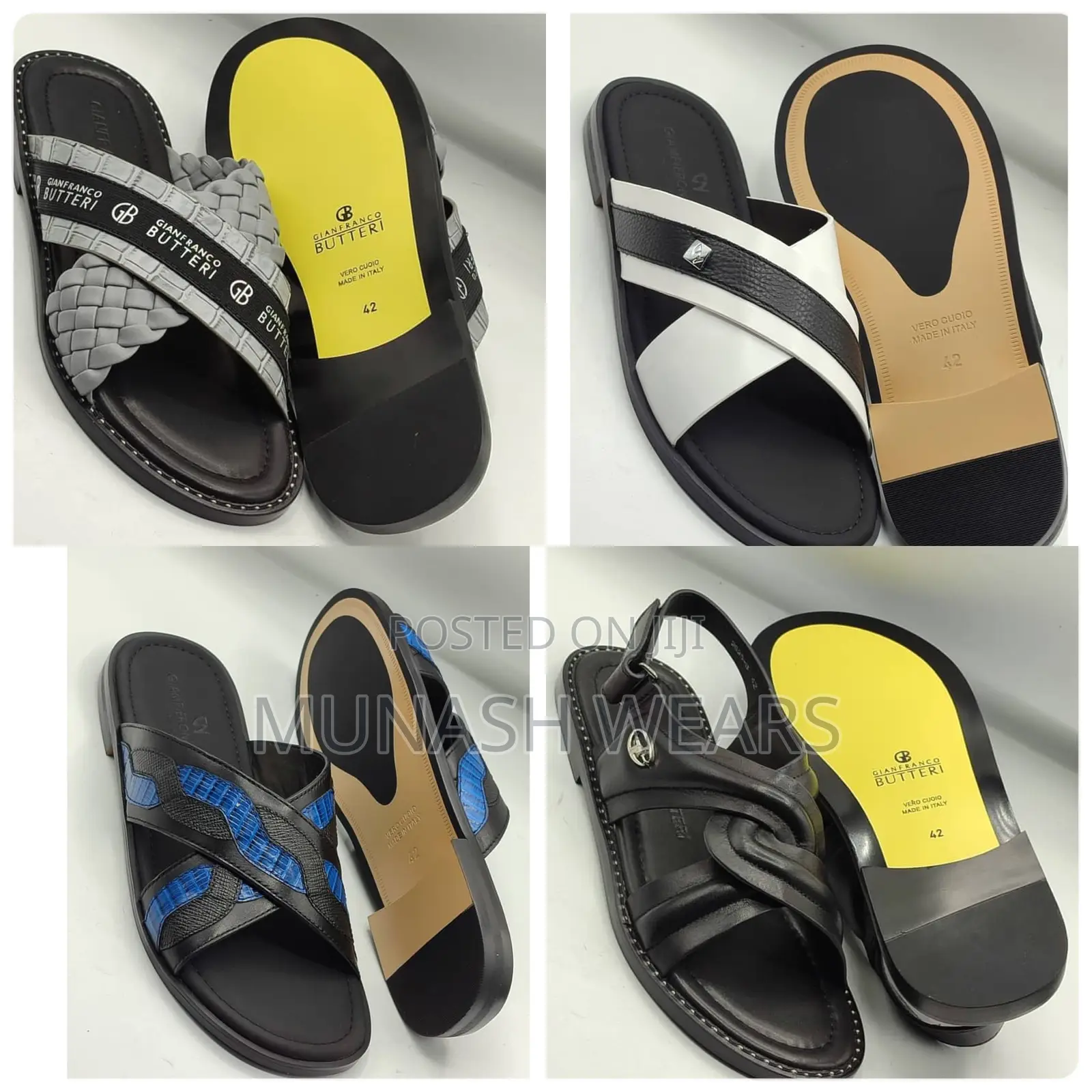 Italian Leather Slipers and Sandals