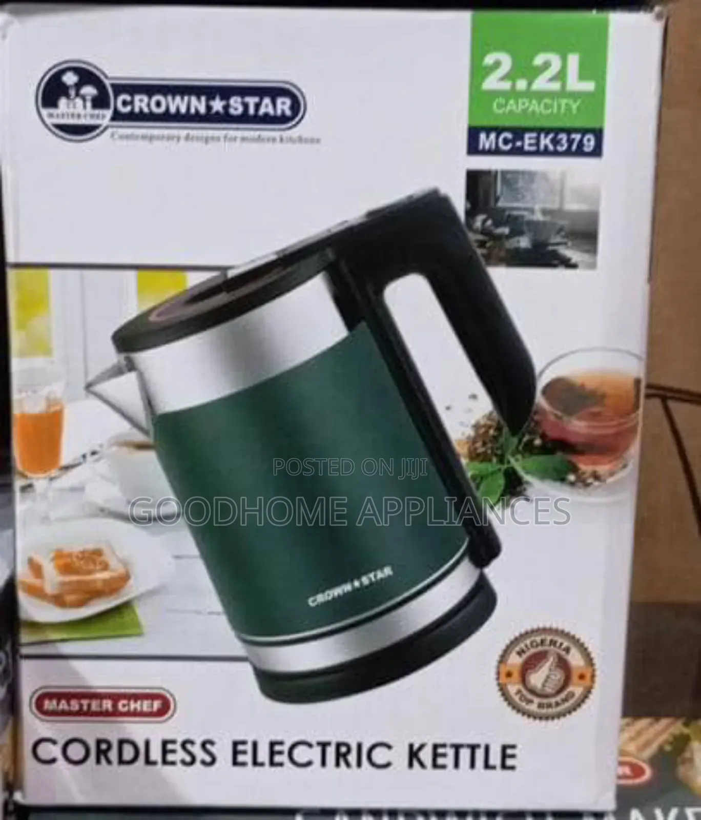 Crown Star Unique Electric Kettle 2.2l