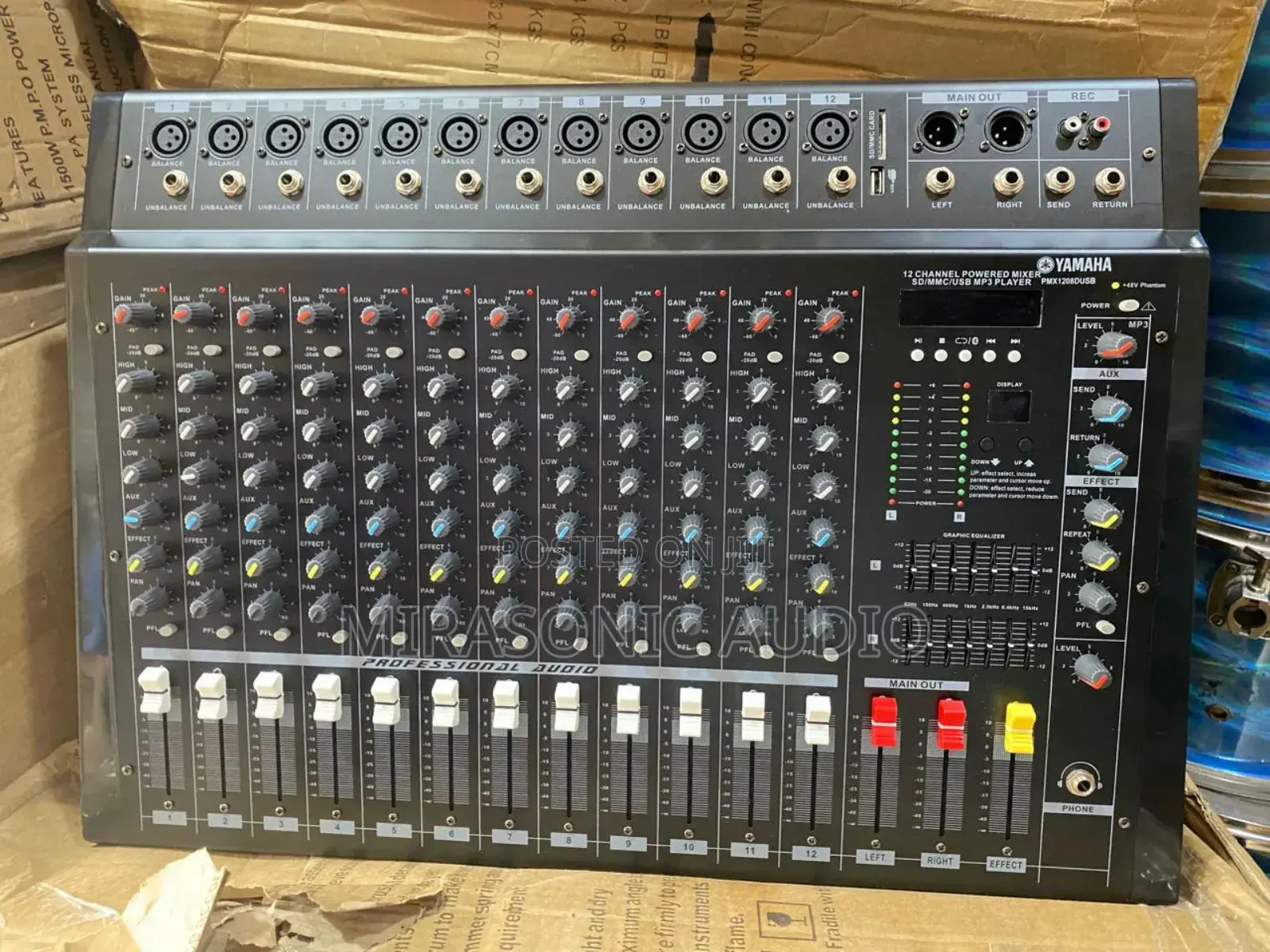 Yamaha 12 Channels Powered Mixer Amplifier Bluetooth/Usb