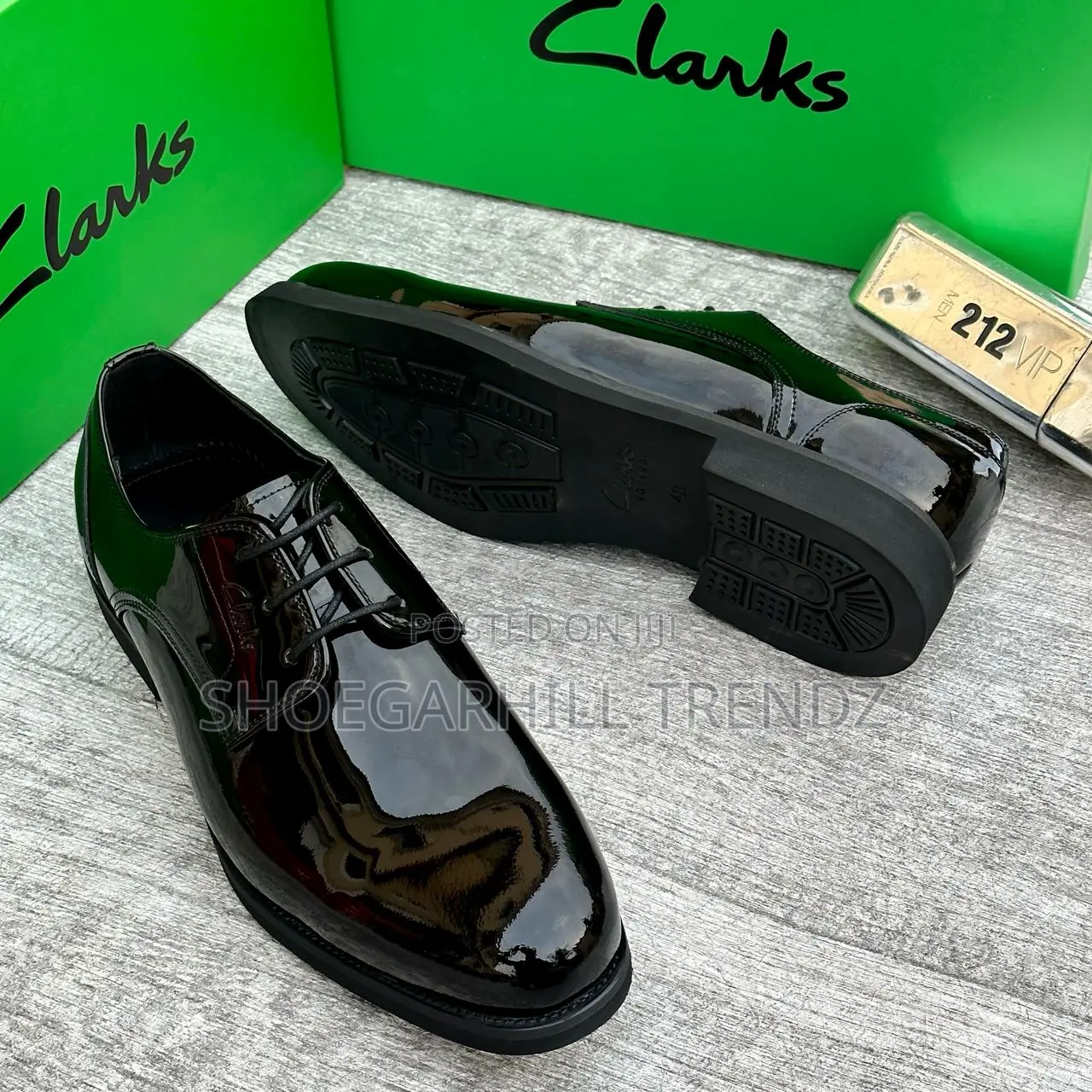Mens Patent Derby Shoes