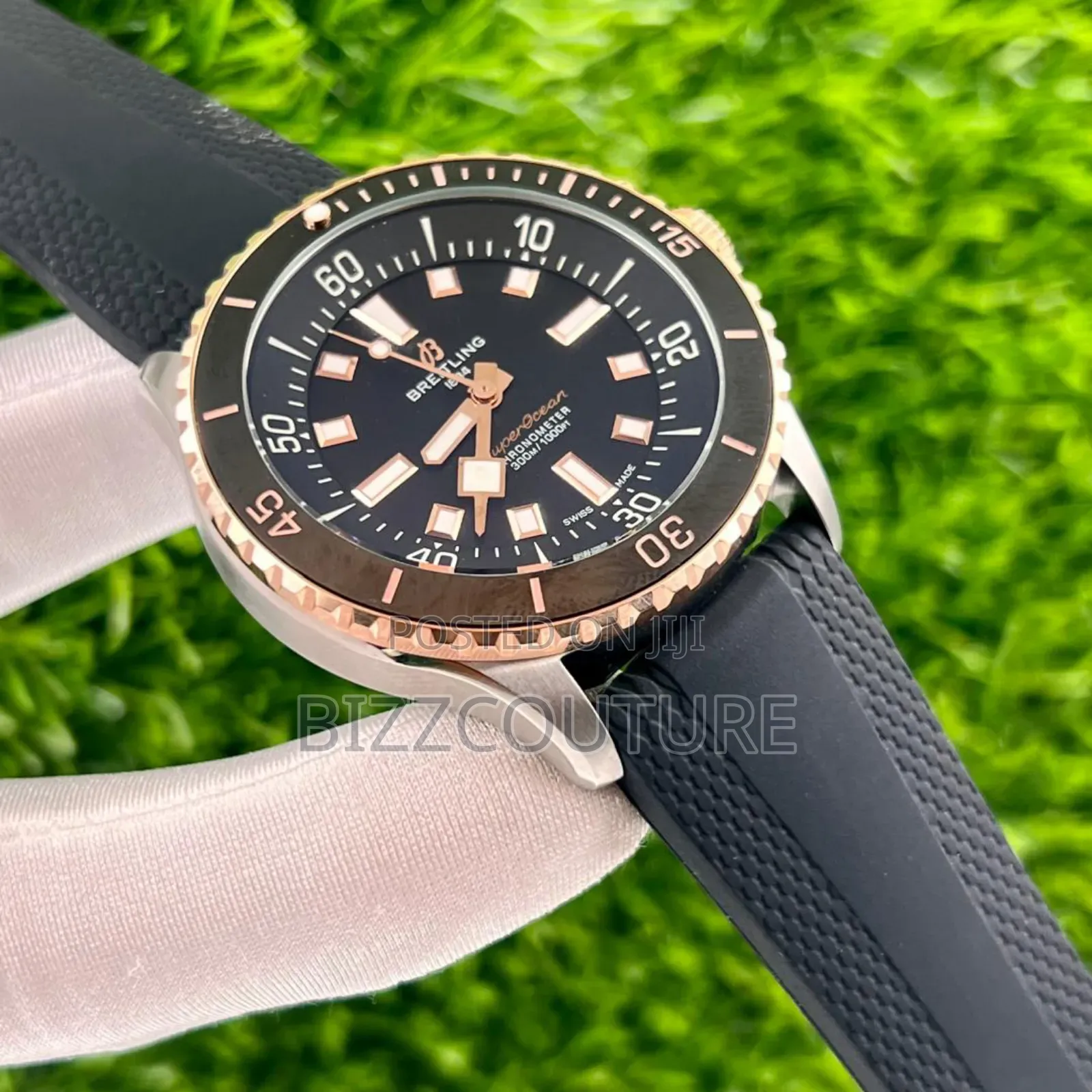 Original Breitling Black Rubber Strap Watch Is Available
