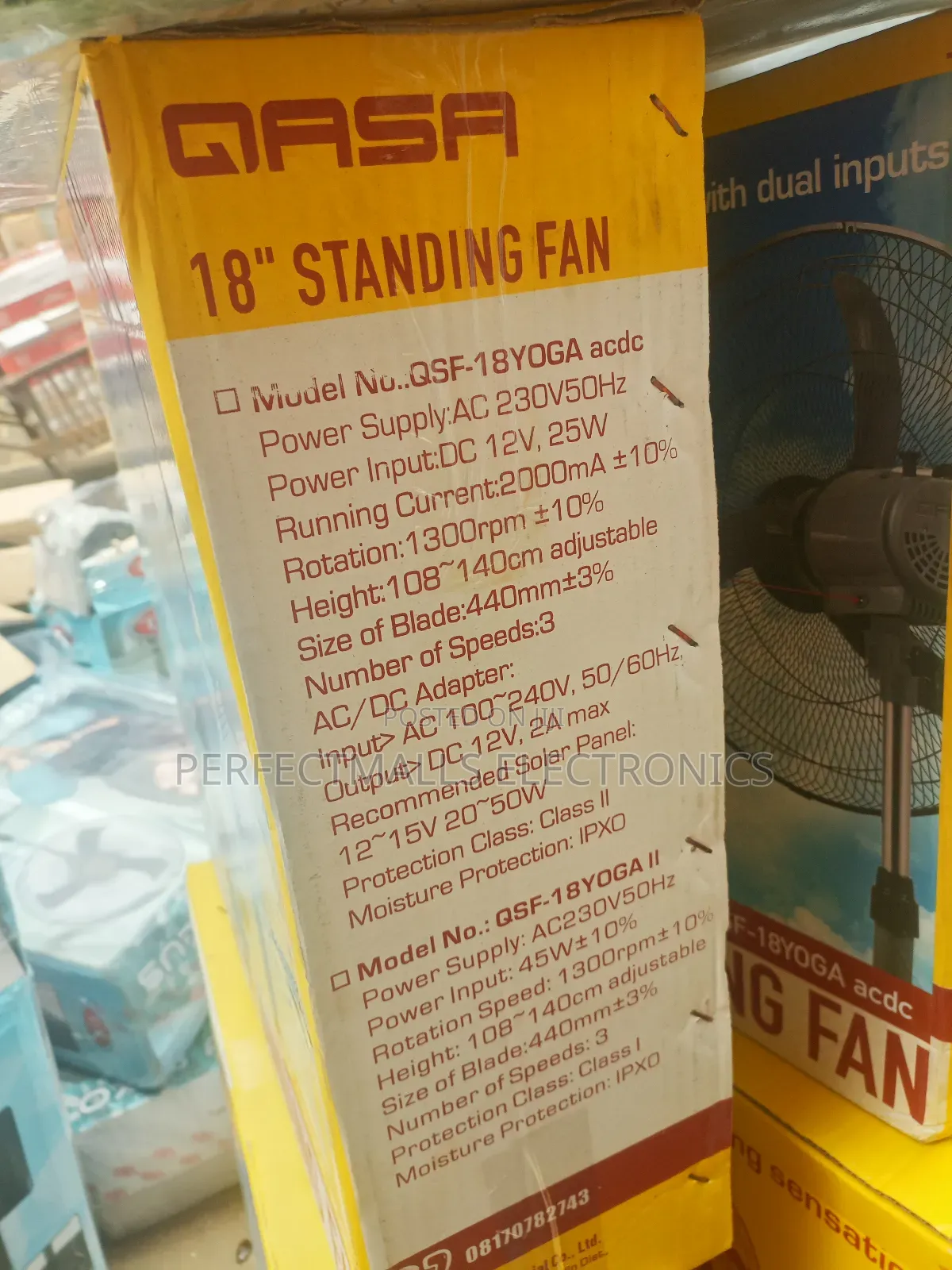 Qasa 18" Yoga Acdc Standing Fan