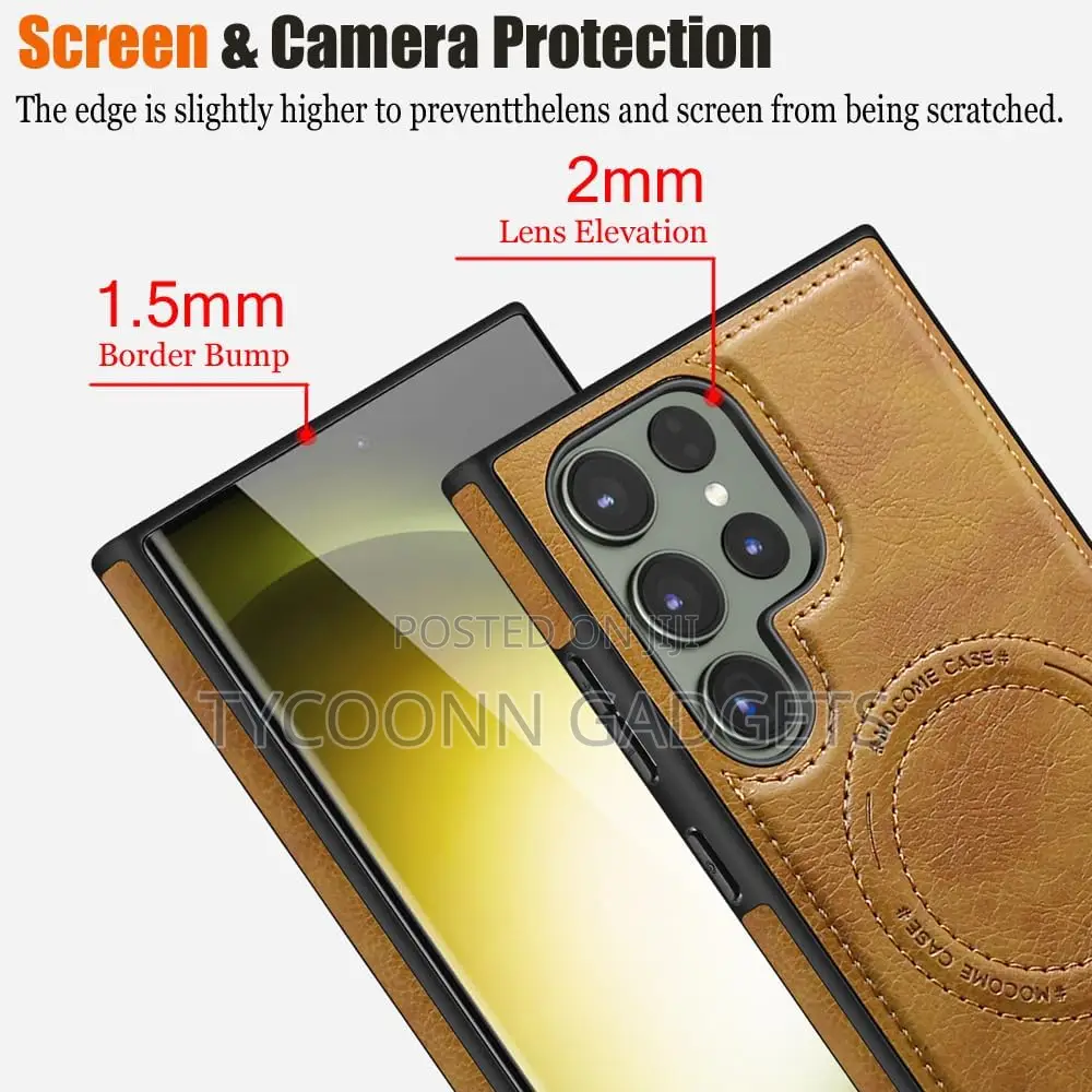 Samsung Galaxy S24 Ultra/S25 Ultra Leather Case With Stand
