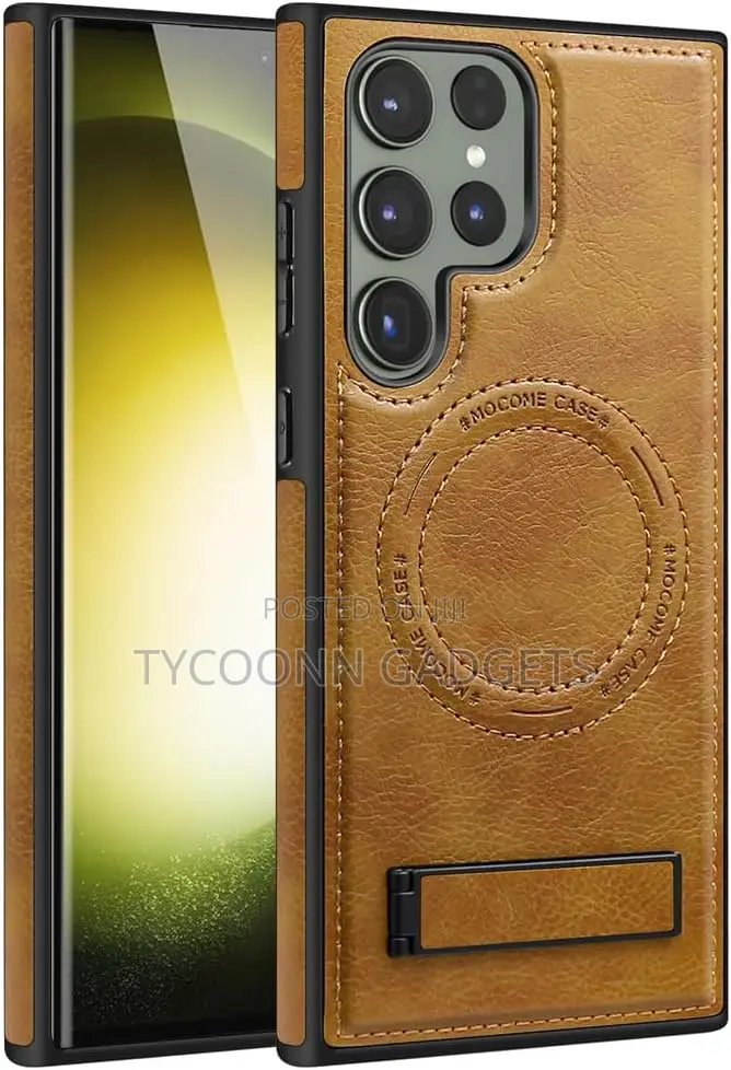 Samsung Galaxy S24 Ultra/S25 Ultra Leather Case With Stand