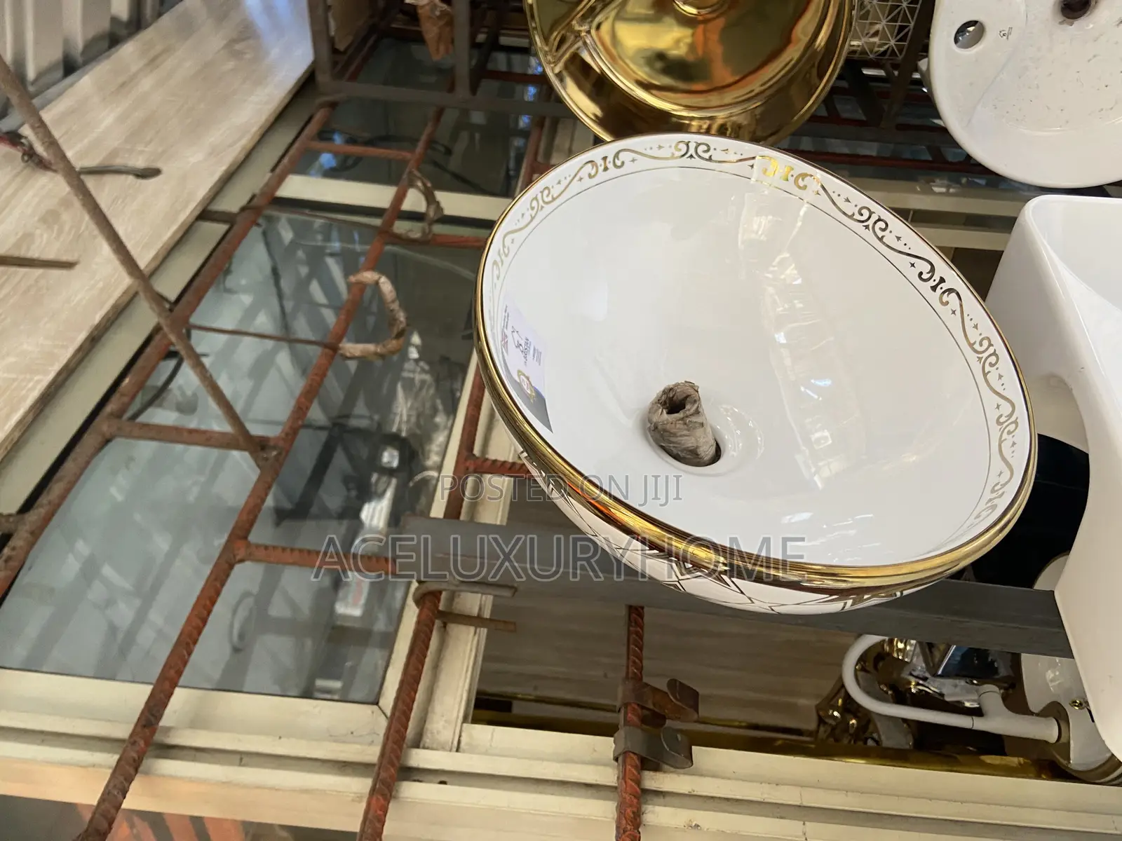 Basin White and Gold Design