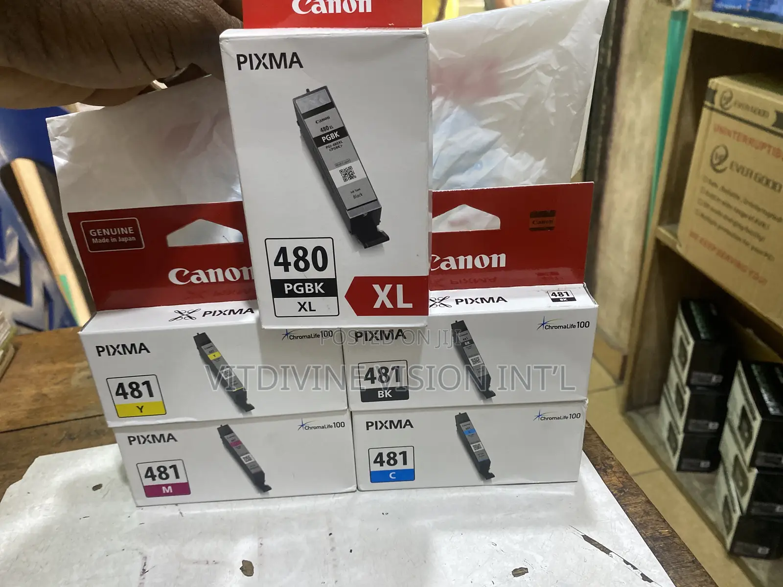 Canon 480 Black/481 Ink Black Cartridge Magenta,Cyan Yellow