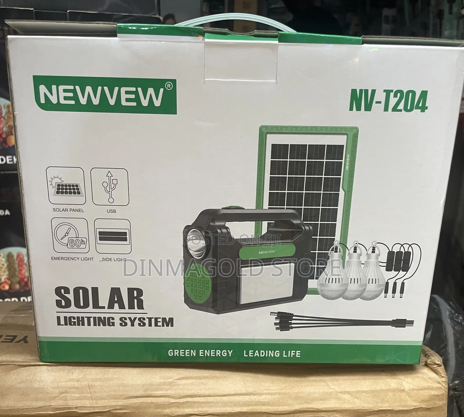 Newvew Solar Lighting System With 3 Light Bulbs.