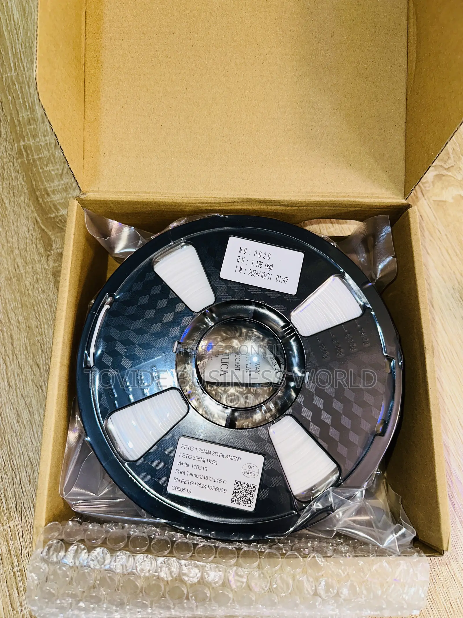 Pure Petg White 1.75mm 1kg 3d Filament For 3d Printer