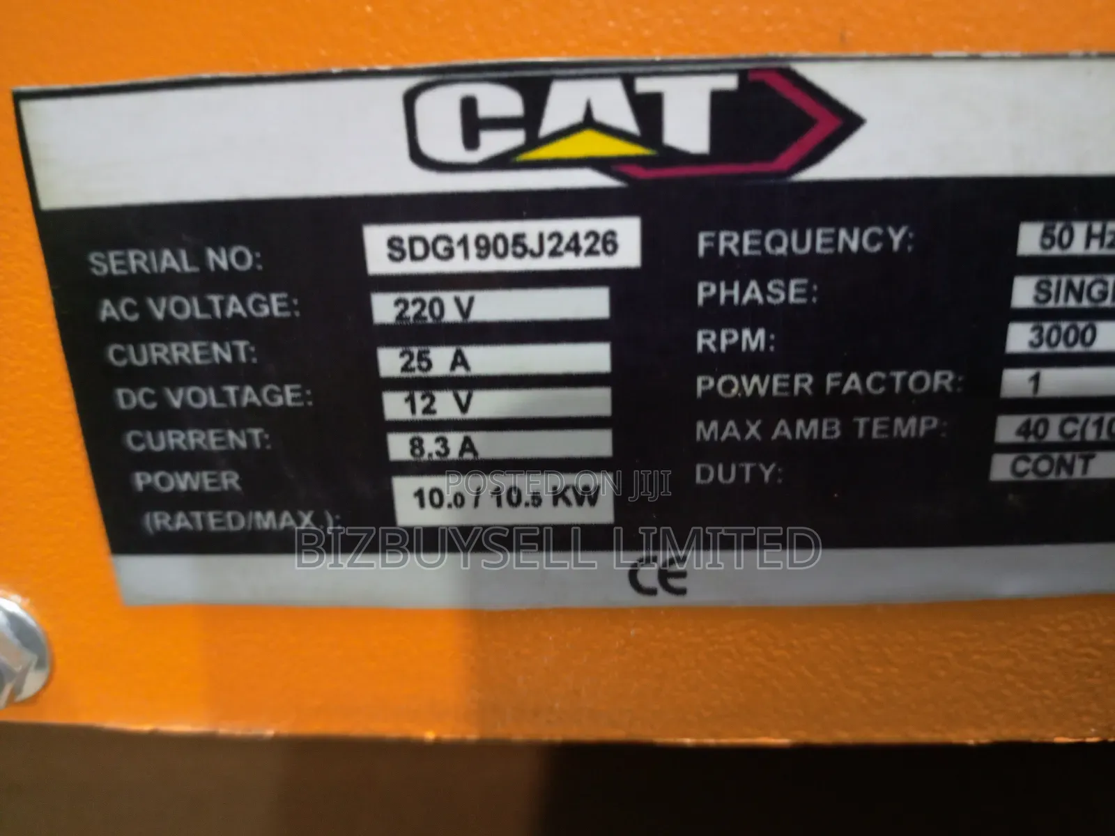 10.5kva Cat Diesel Engine Genaretor Set, Sound Proof.