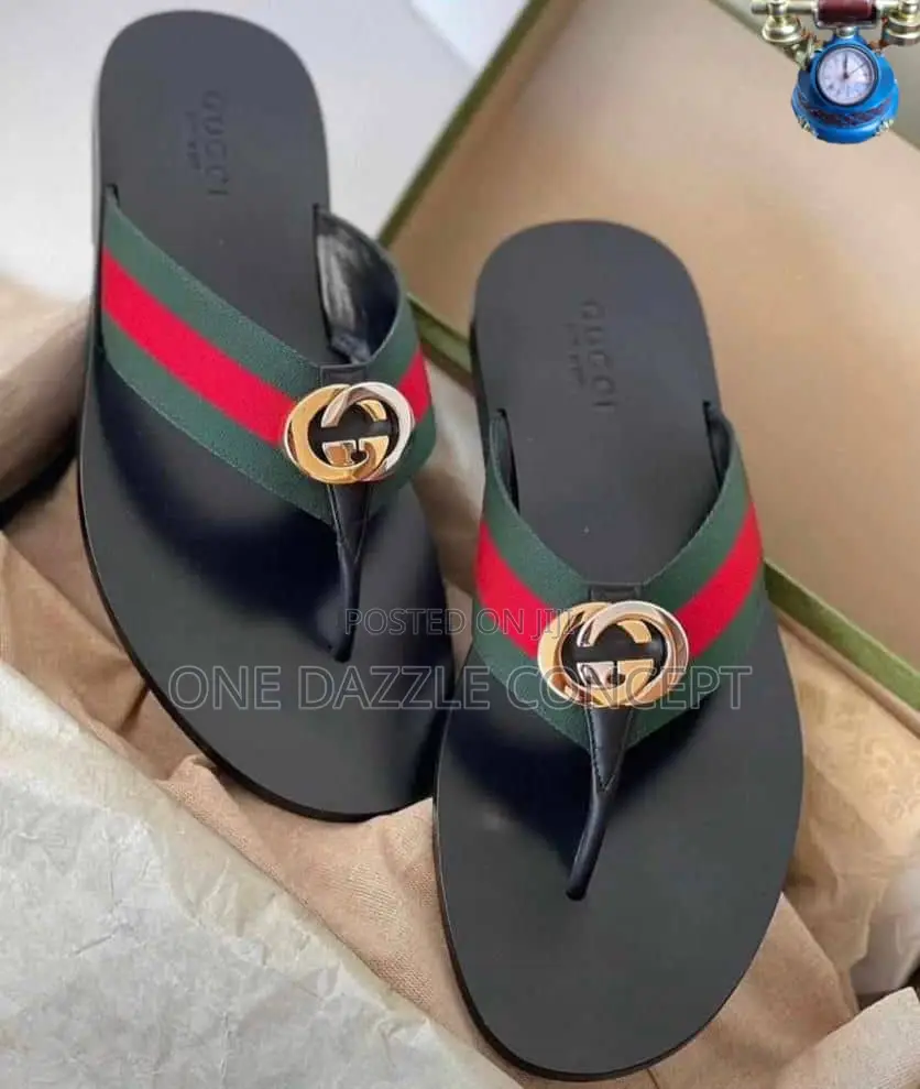 Gucci Men Thong Sandal With Web