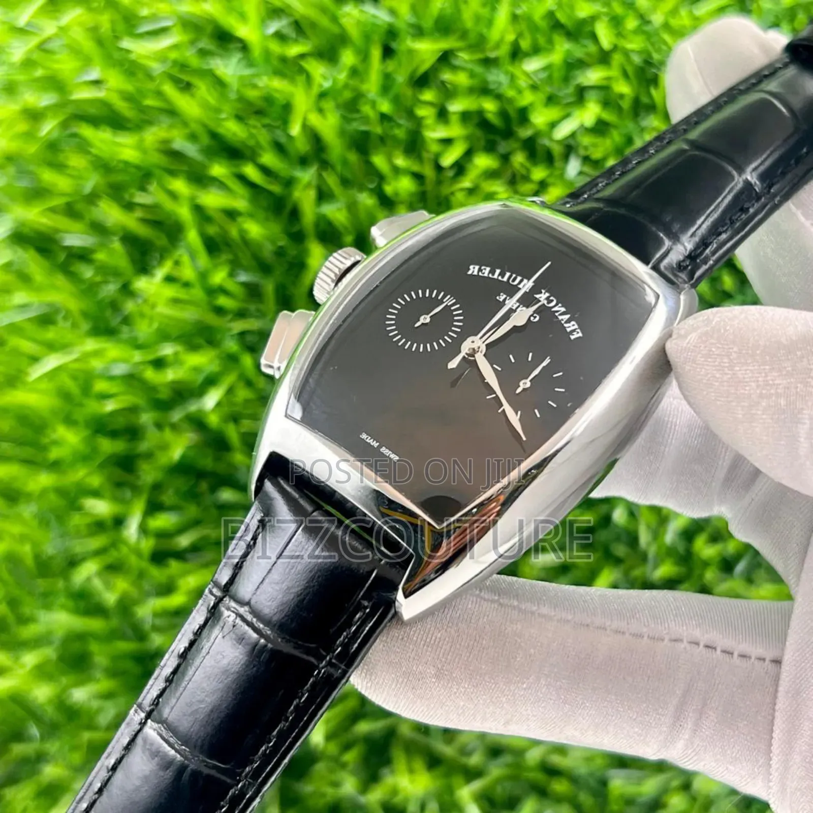 Original Franck Muller Black Leather Strap Watch