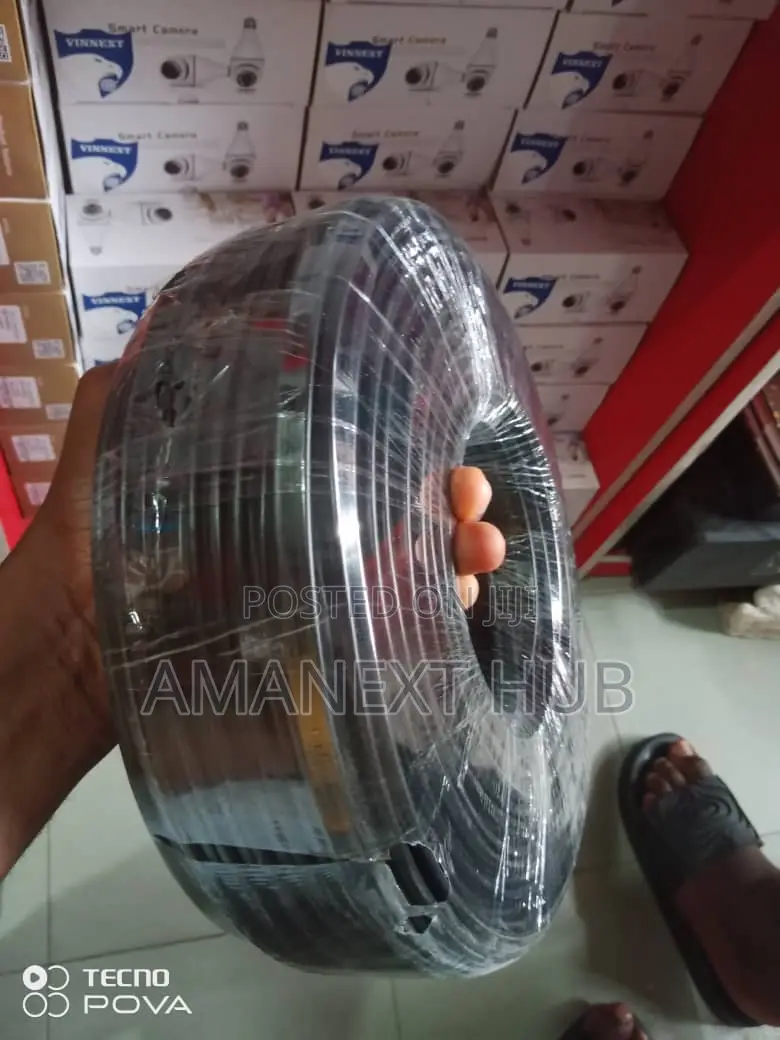 Rg59 CCTV Cable 100% Copper With Power by 100meter