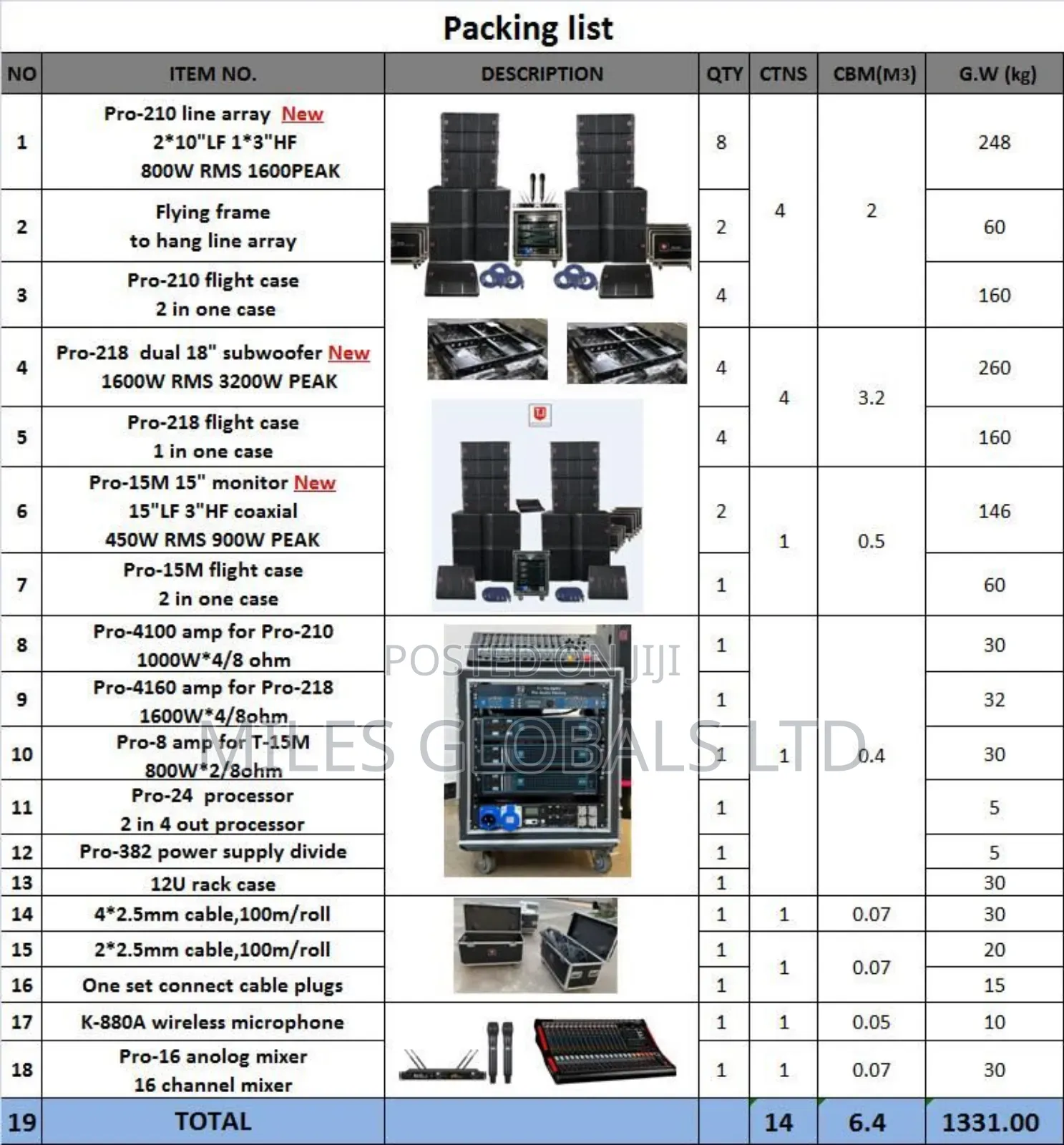 T.I Line Array Speakers Powered Line Array System Pro Audio