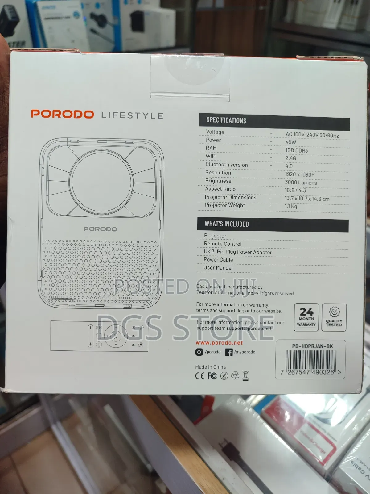 Porodo Full Hd Portable Projector