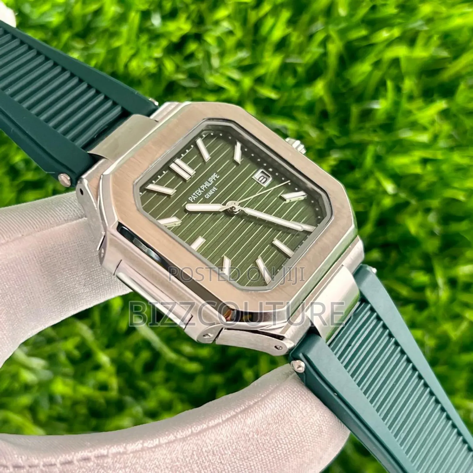Original Cartier Green Rubber Strap Watch Available