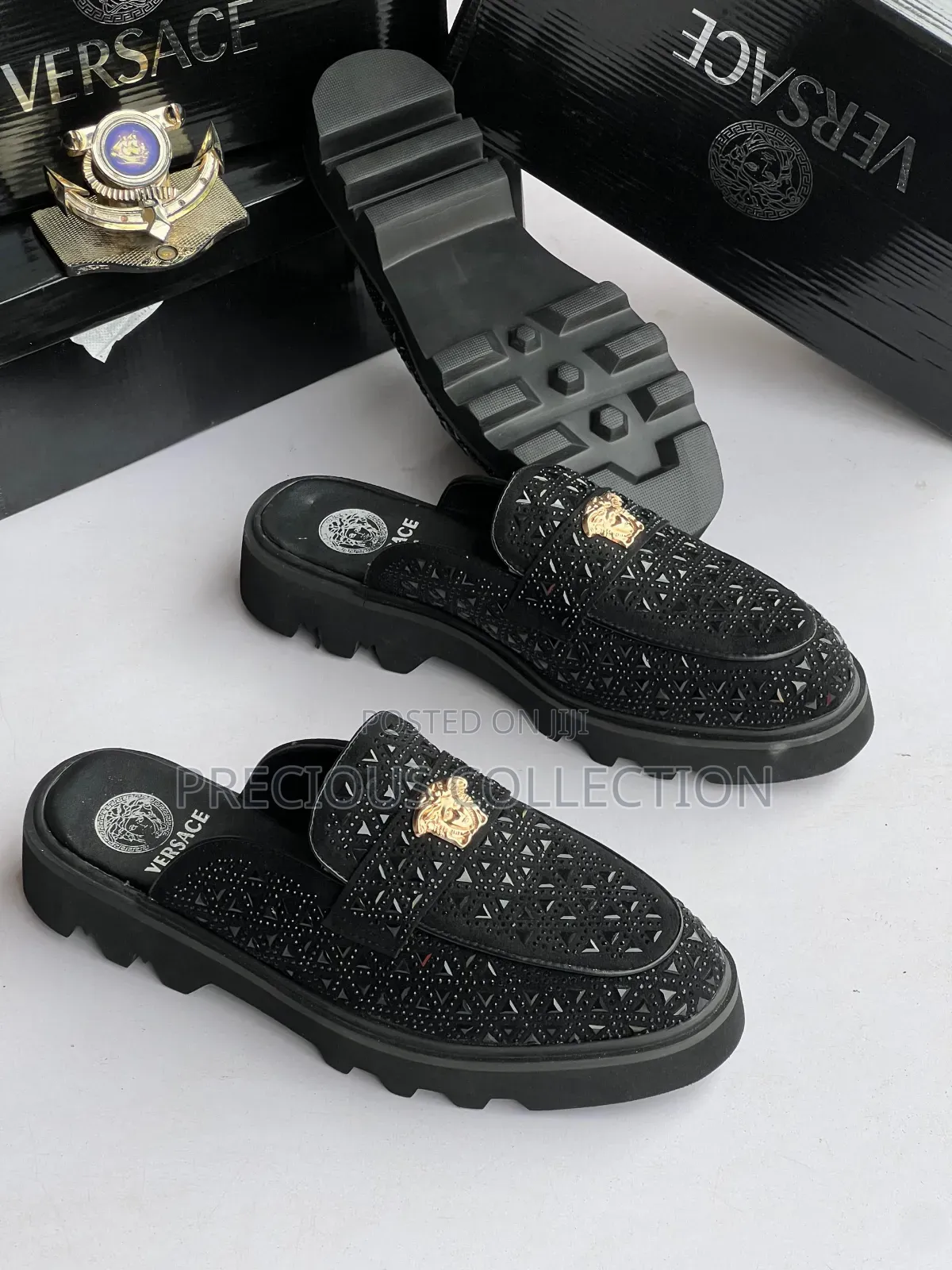 All Stoned Versace Half Shoe for Men