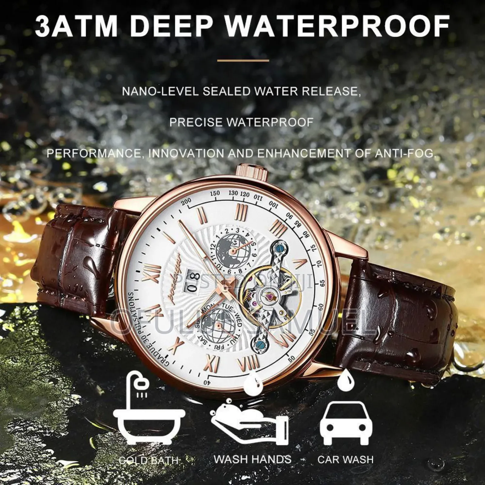 High Quality Poedagar Automatic Wristwatch