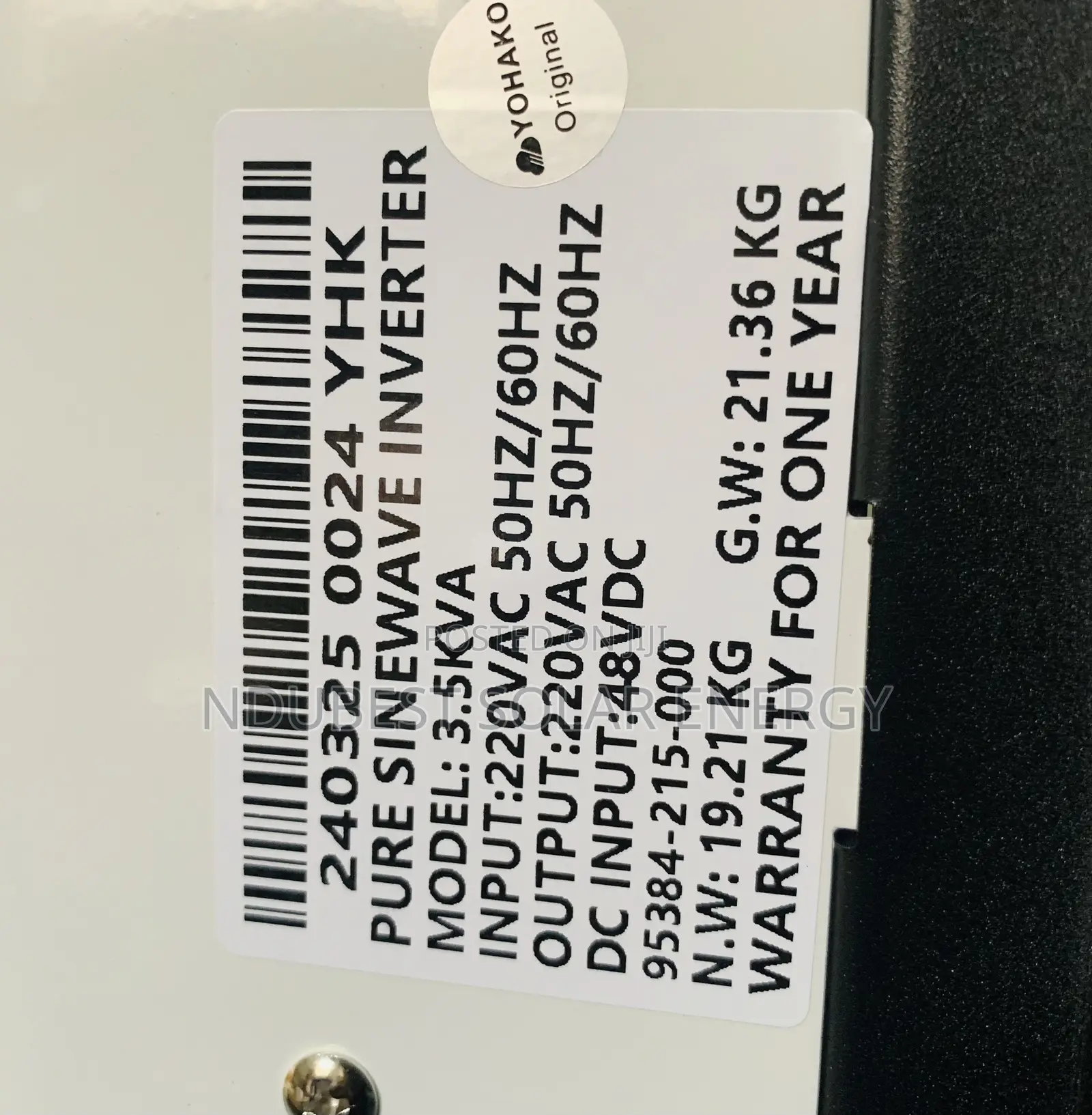 3.5kva 48v Yohako Solar Inverter