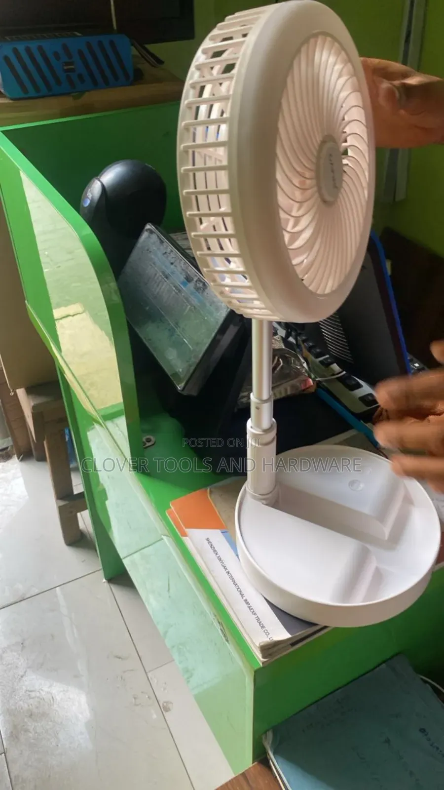 Cafini Folding Solar Fan With 6w Solar Panel Cn-F2681bt
