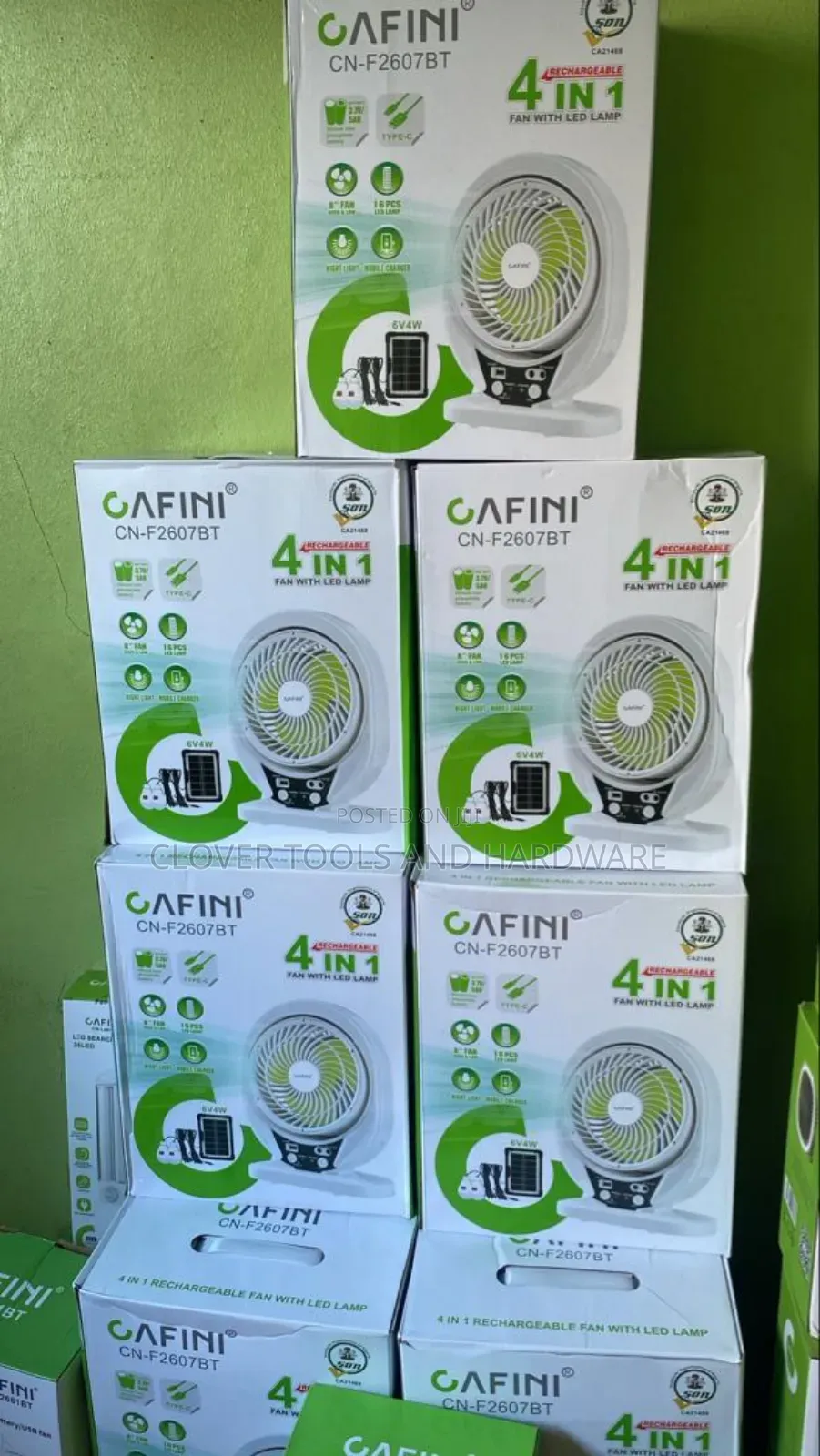 Cafini 7-Inch Solar Power 8w With 2 Bulbs, With Solar Panel