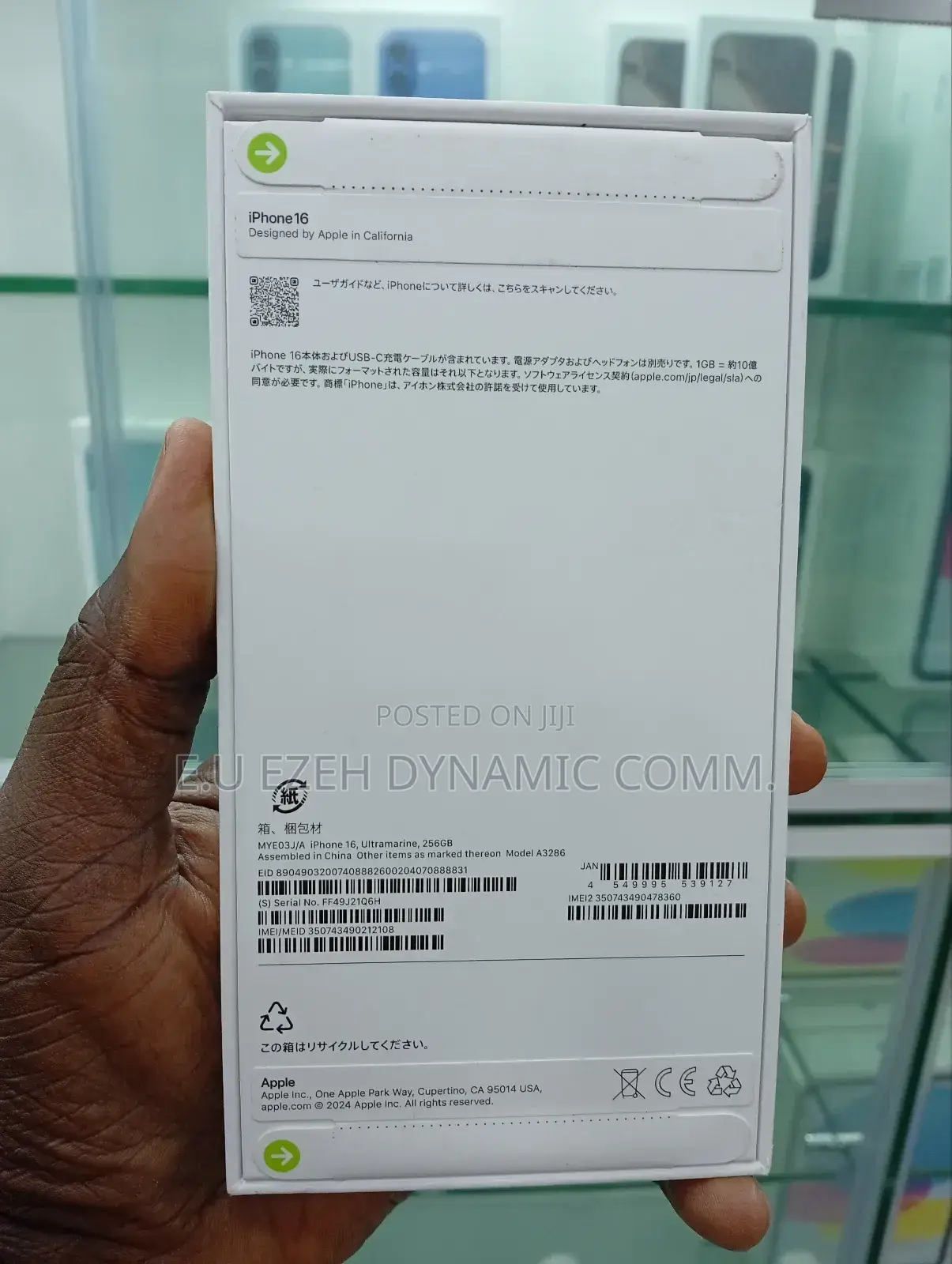 New Apple iPhone 16 256 GB Blue