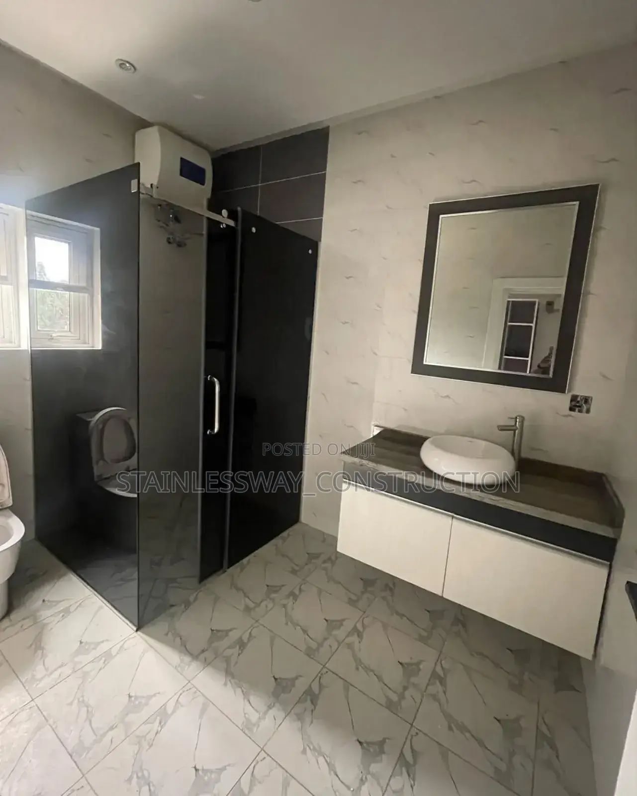 Black Glassclean Showercubicle Glass Enclosure